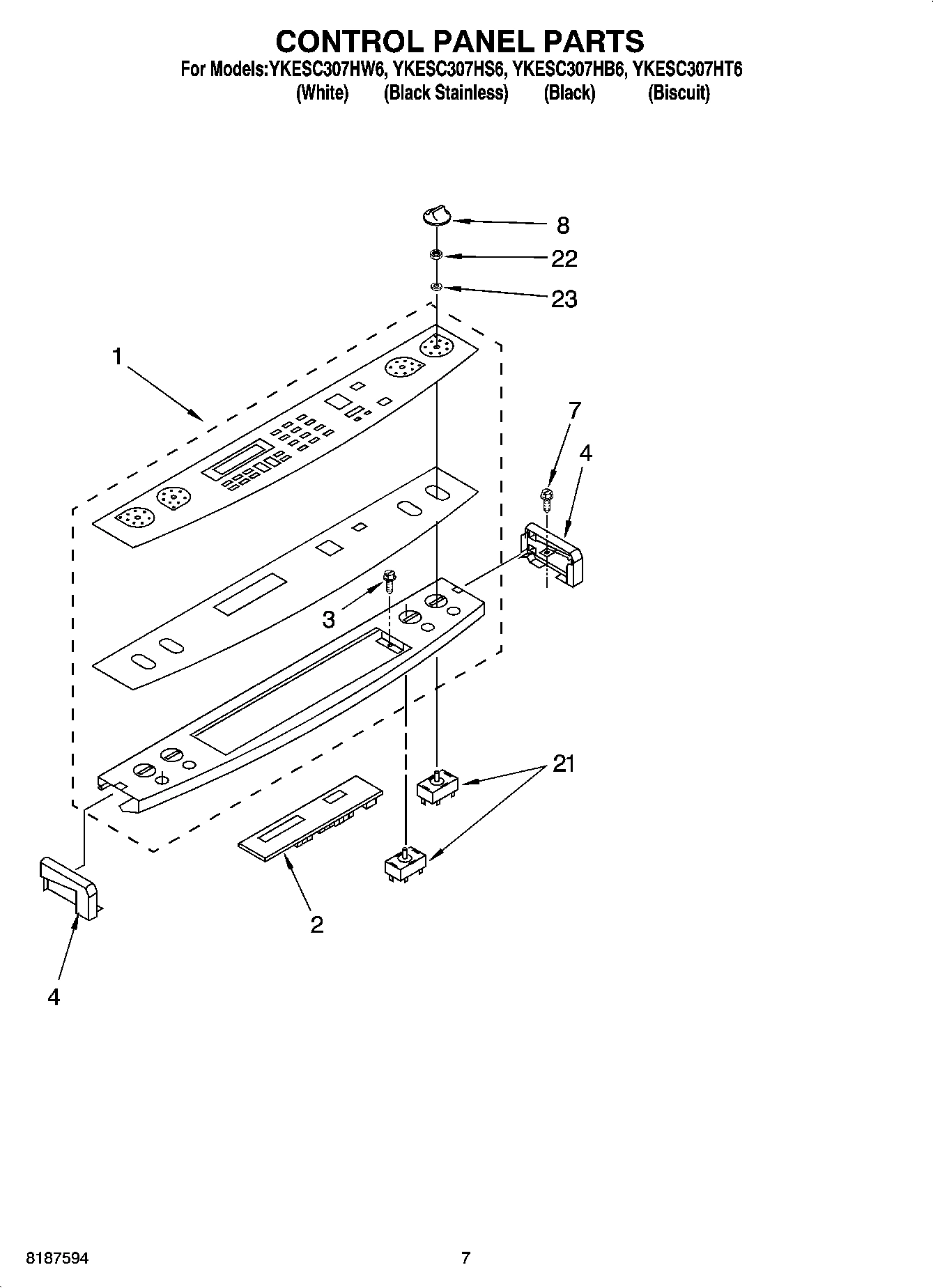 04 - CONTROL PANEL PARTS