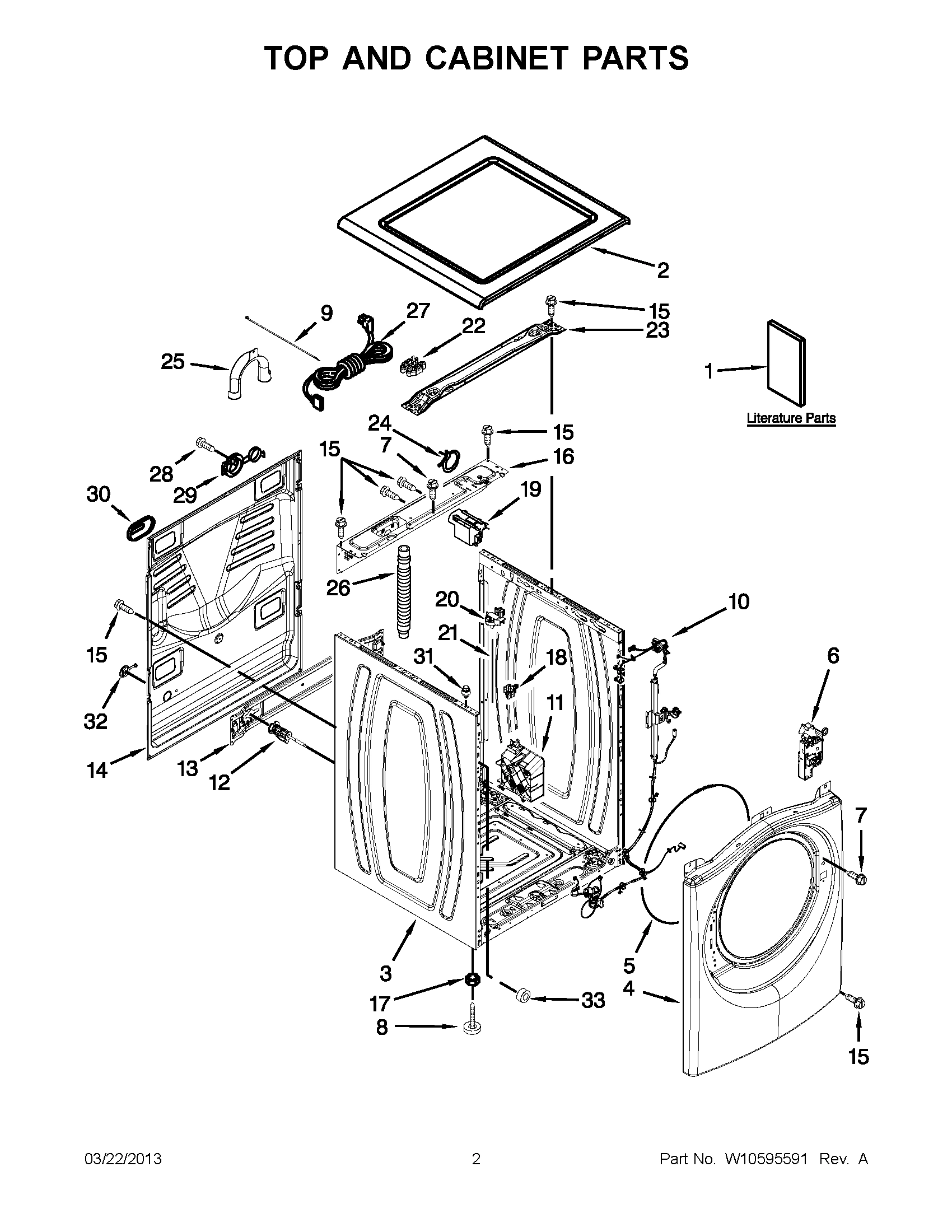 01 - TOP AND CABINET PARTS