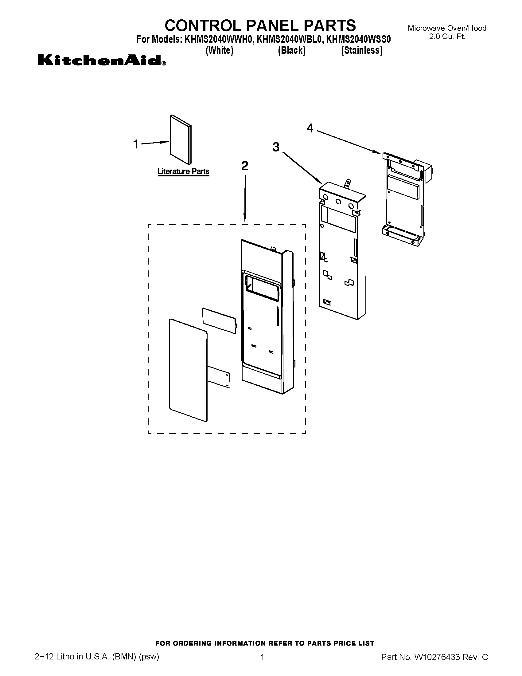 01 - CONTROL PANEL PARTS