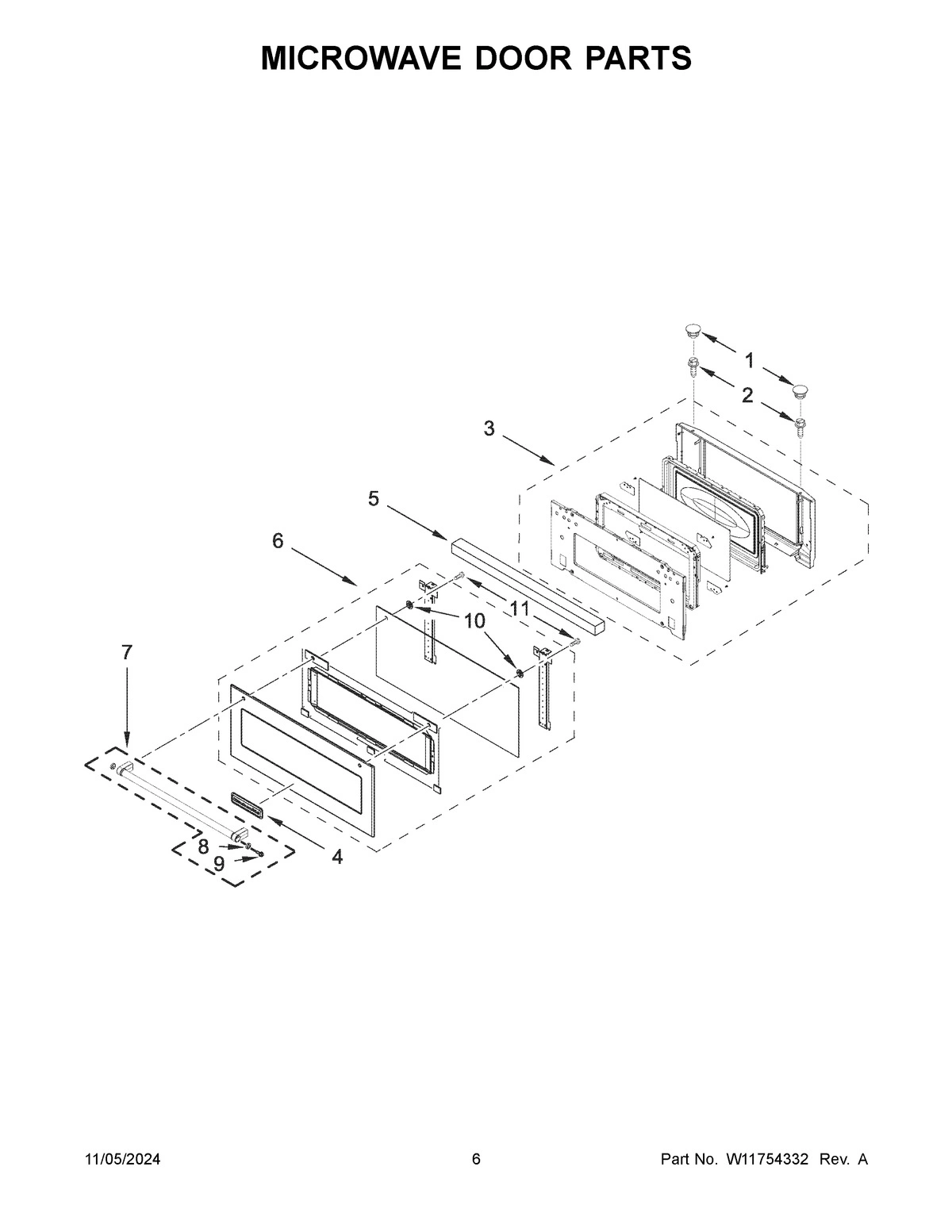 04 - MICROWAVE DOOR PARTS