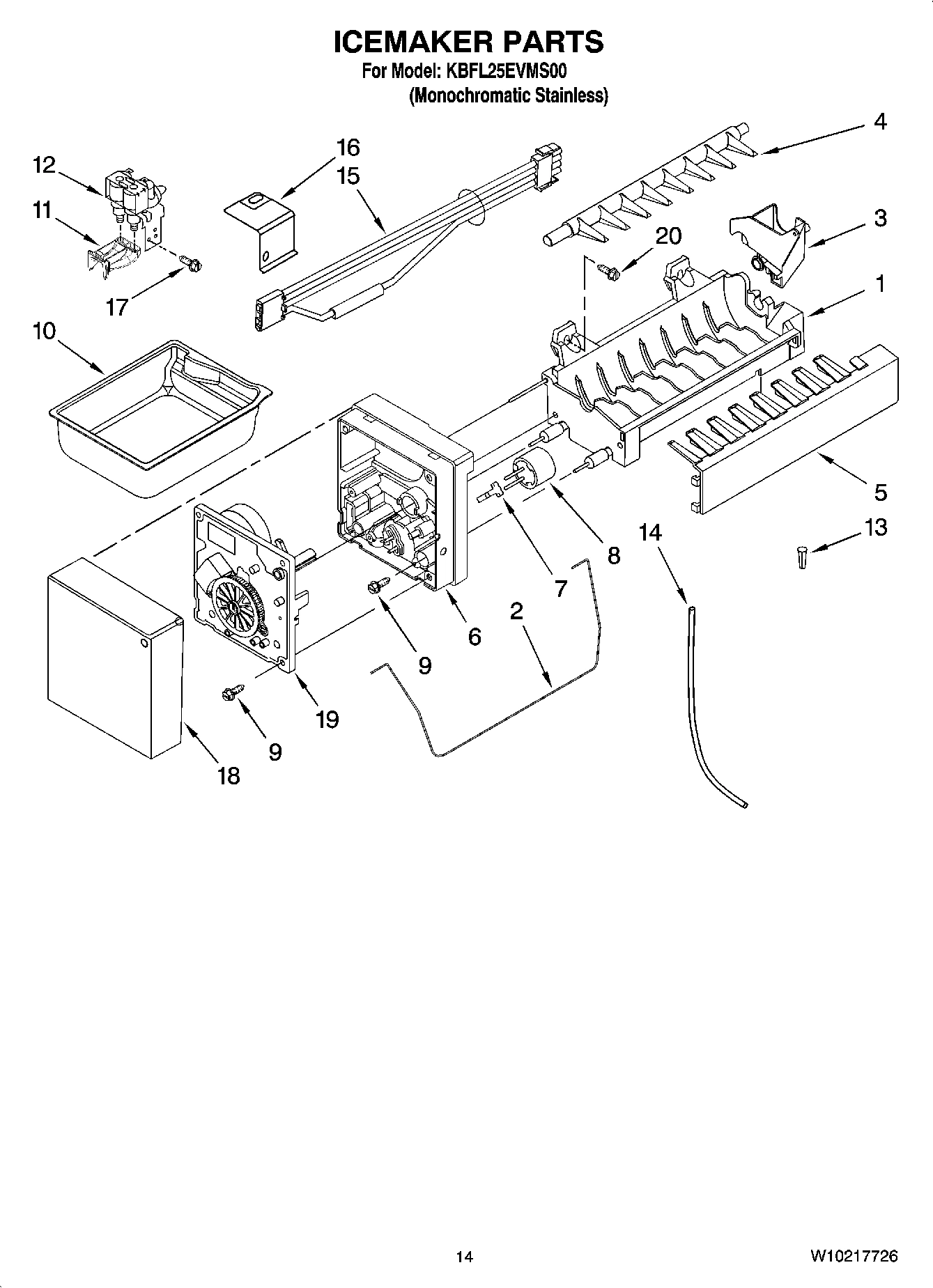 08 - ICEMAKER PARTS, OPTIONAL PARTS (NOT INCLUDED)