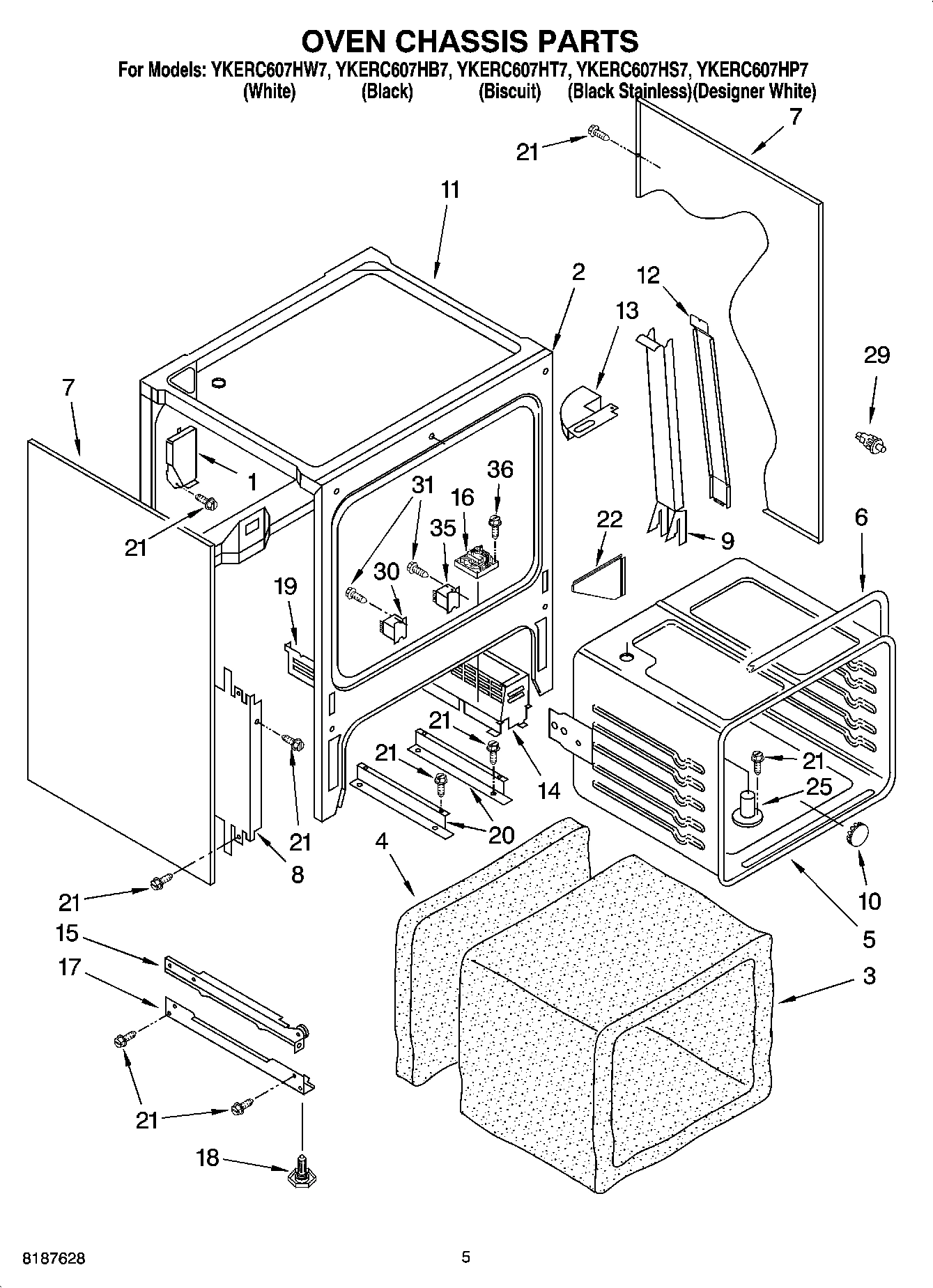 03 - OVEN CHASSIS PARTS
