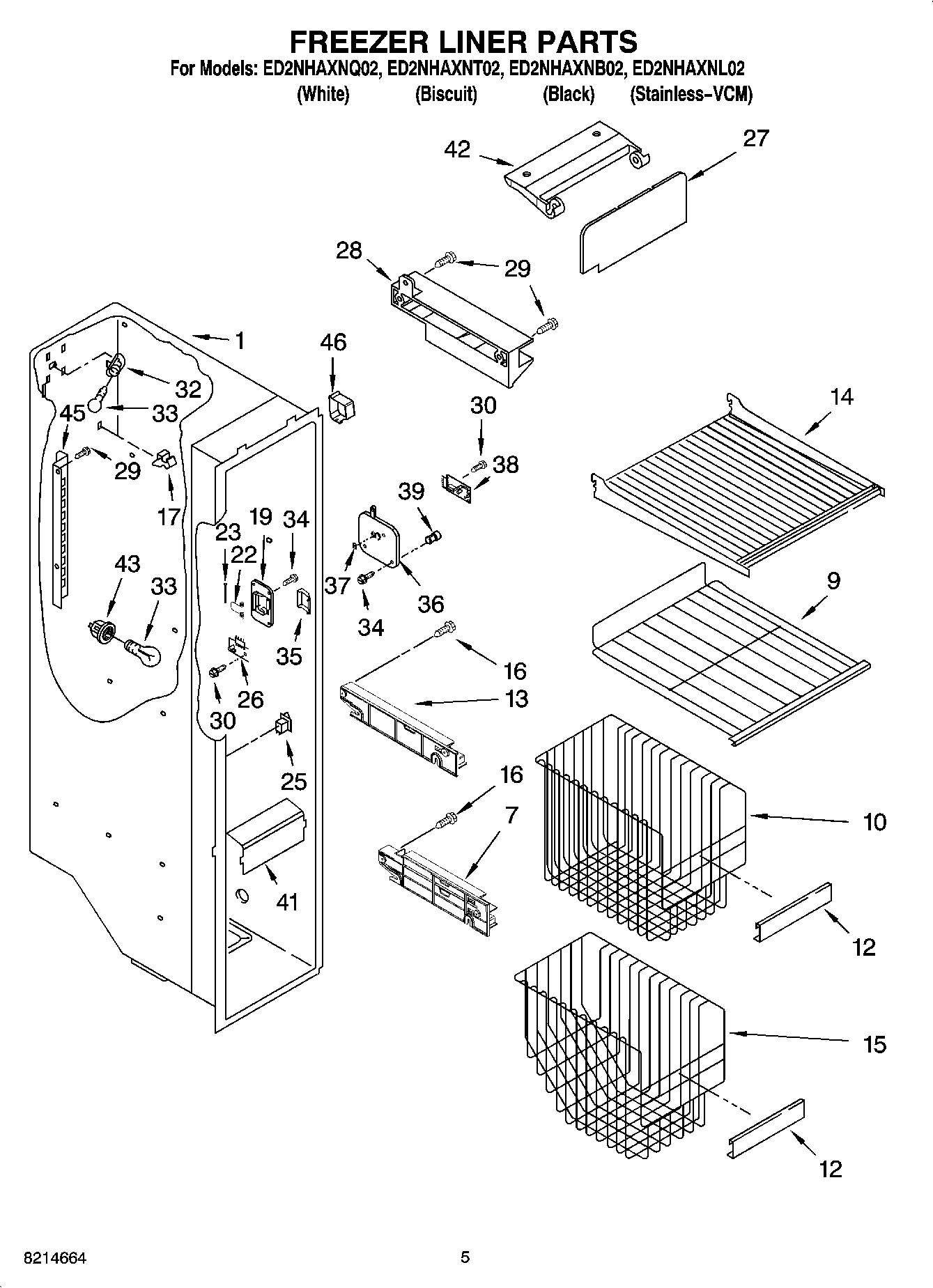 04 - FREEZER LINER PARTS