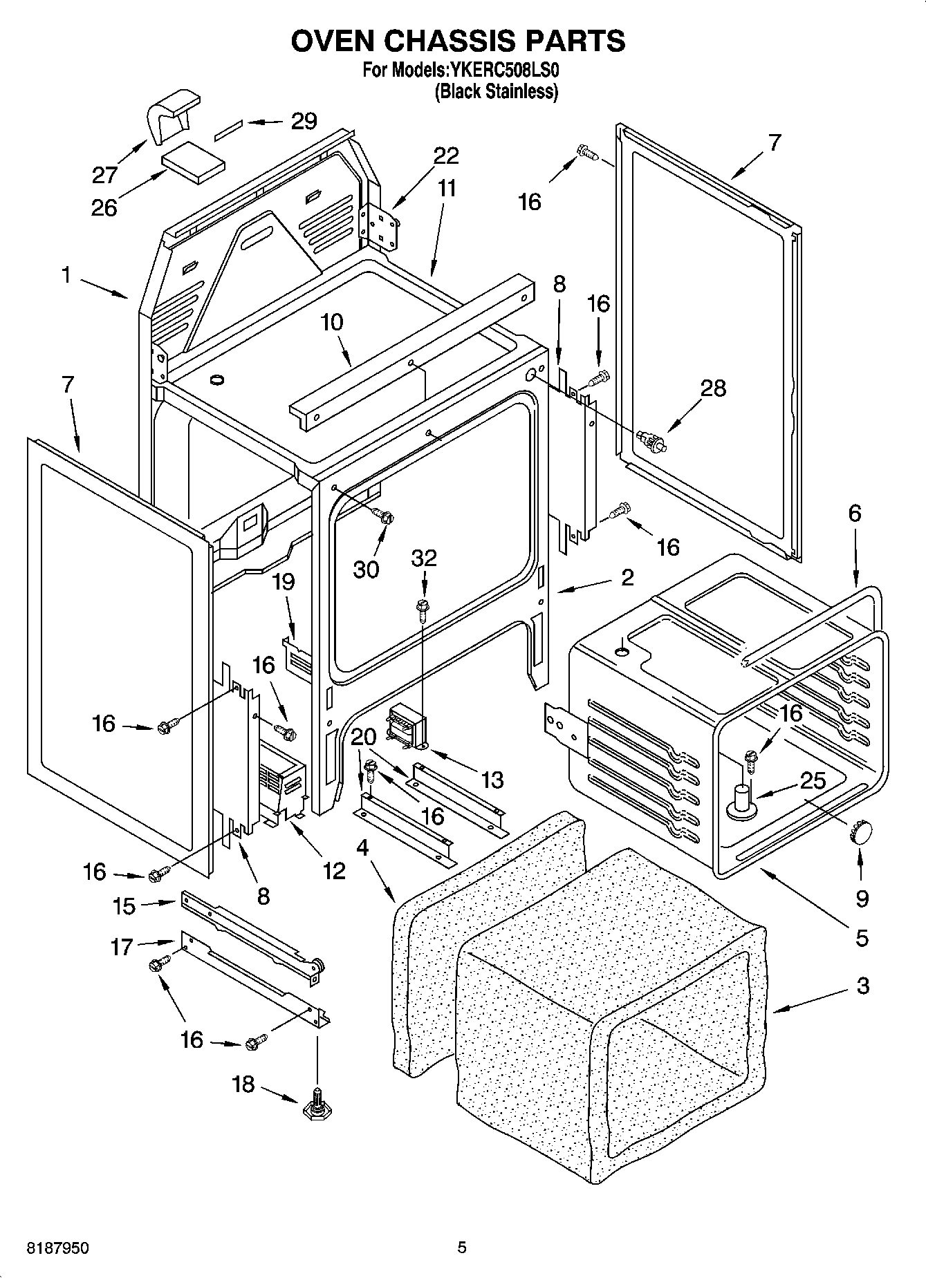 04 - OVEN CHASSIS PARTS