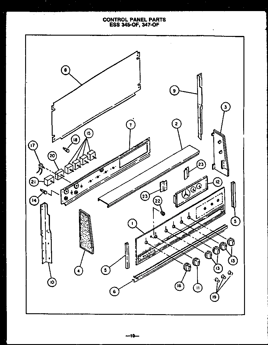 01 - CONTROL PANEL PARTS