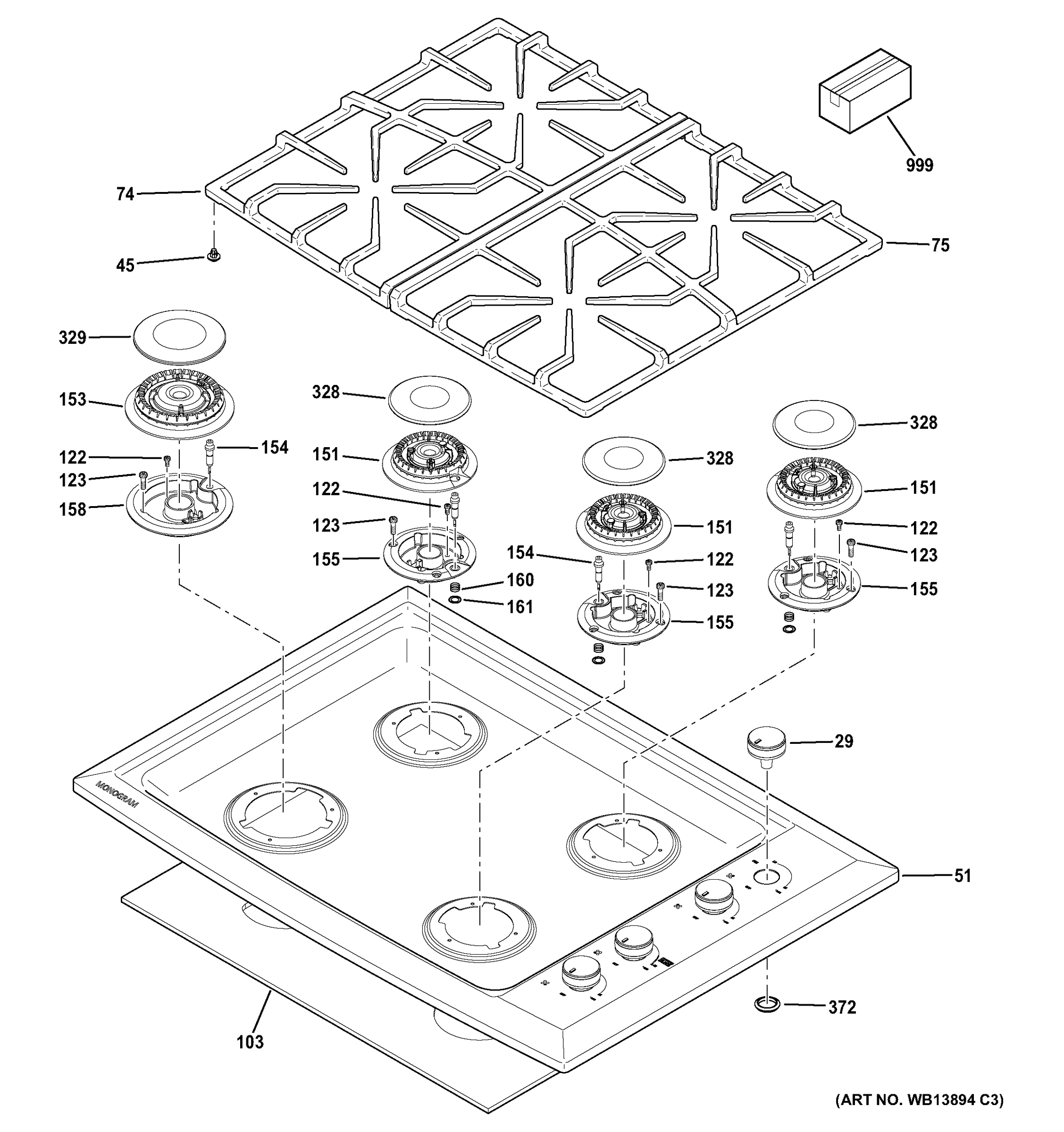 CONTROL PANEL & COOKTOP
