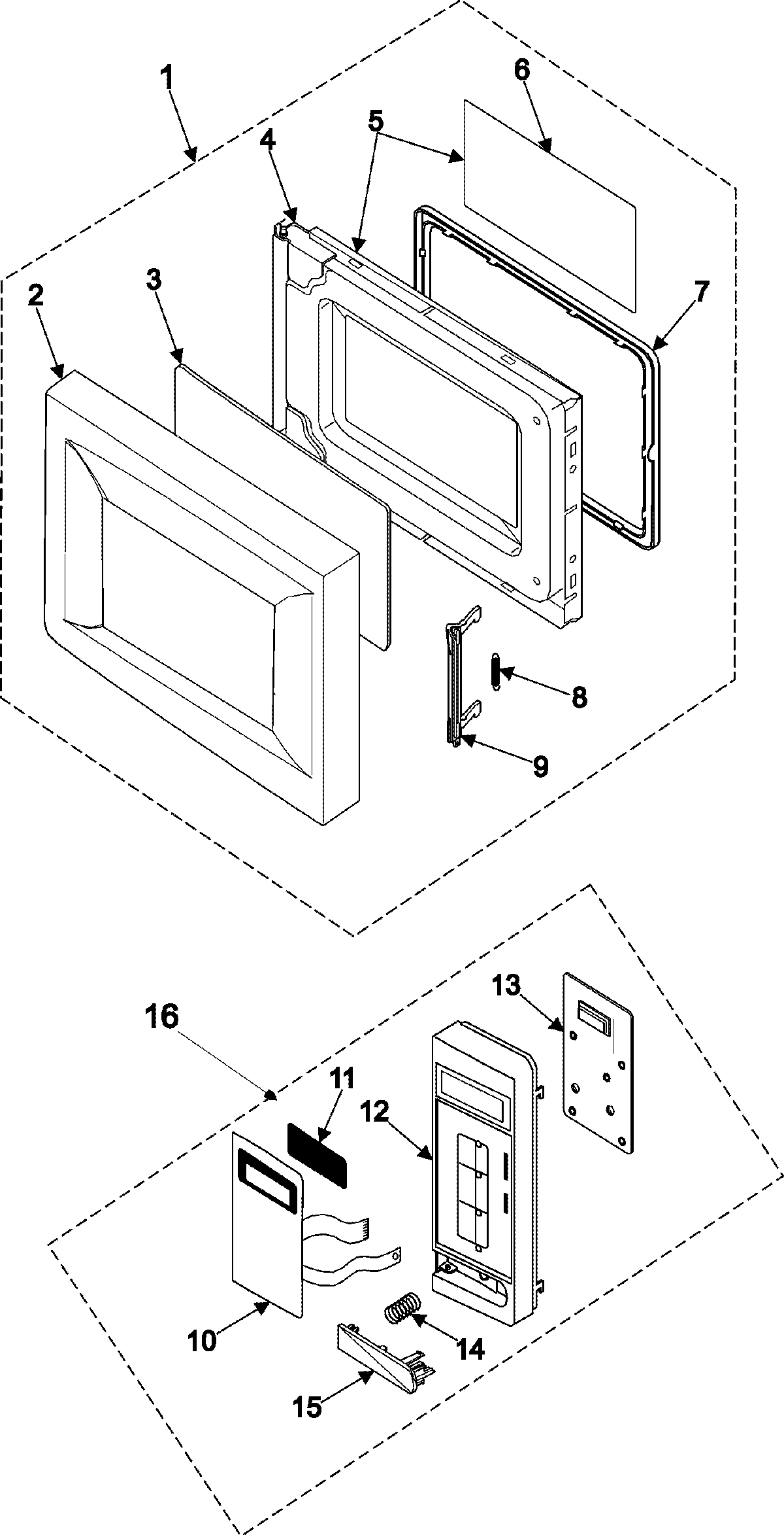 02 - CONTROL PANEL/DOOR ASSEMBLY