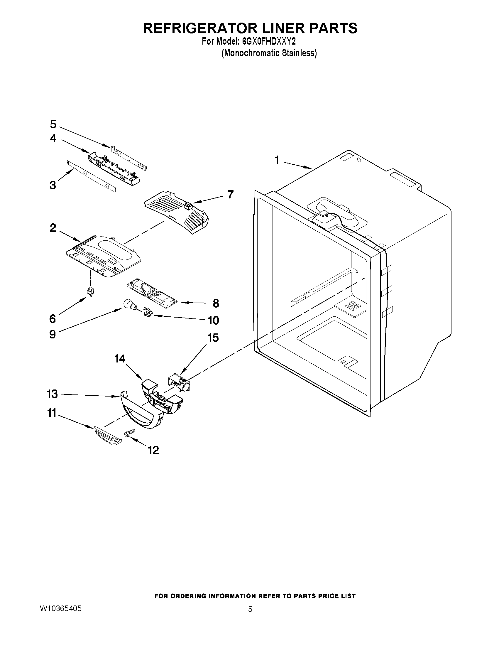 03 - REFRIGERATOR LINER PARTS