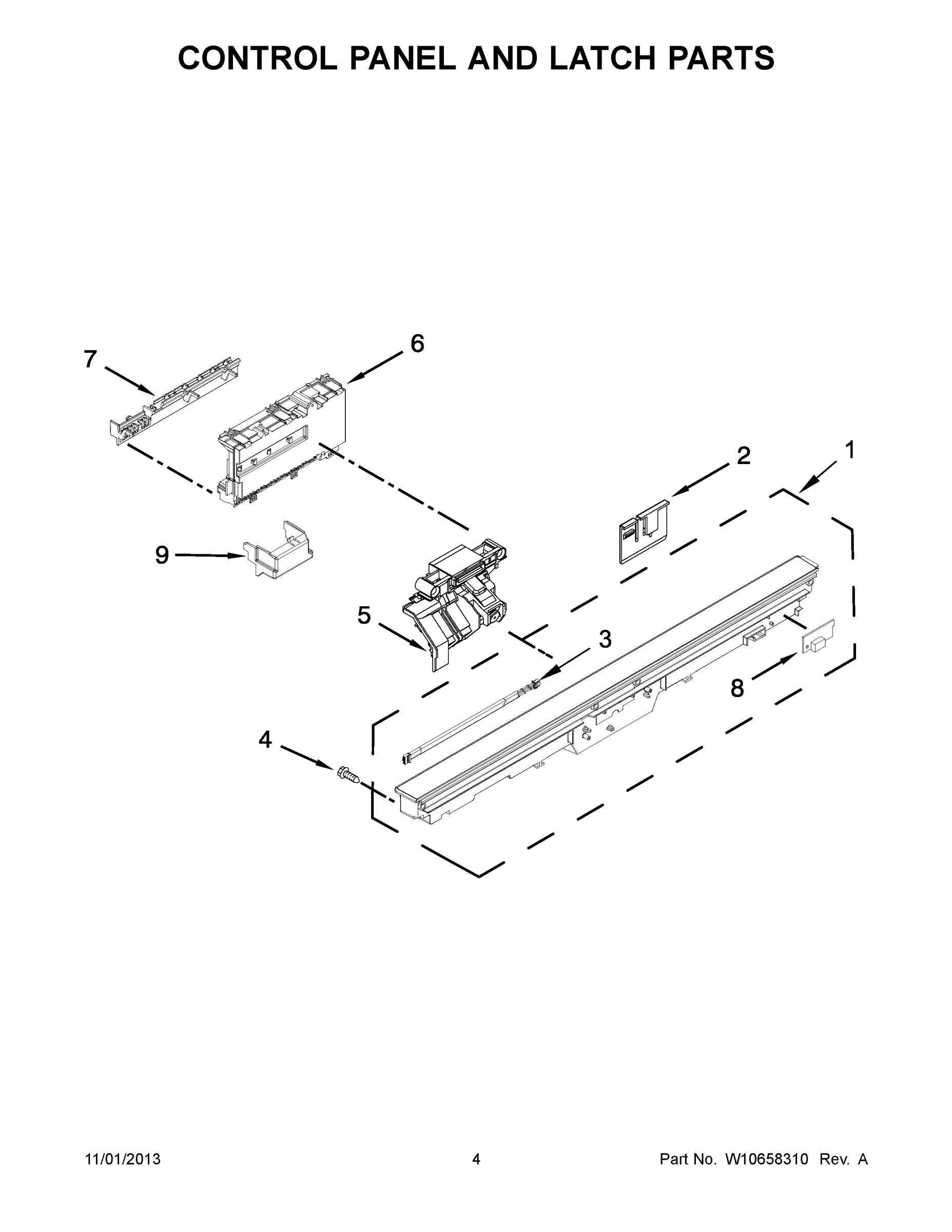 03 - CONTROL PANEL AND LATCH PARTS
