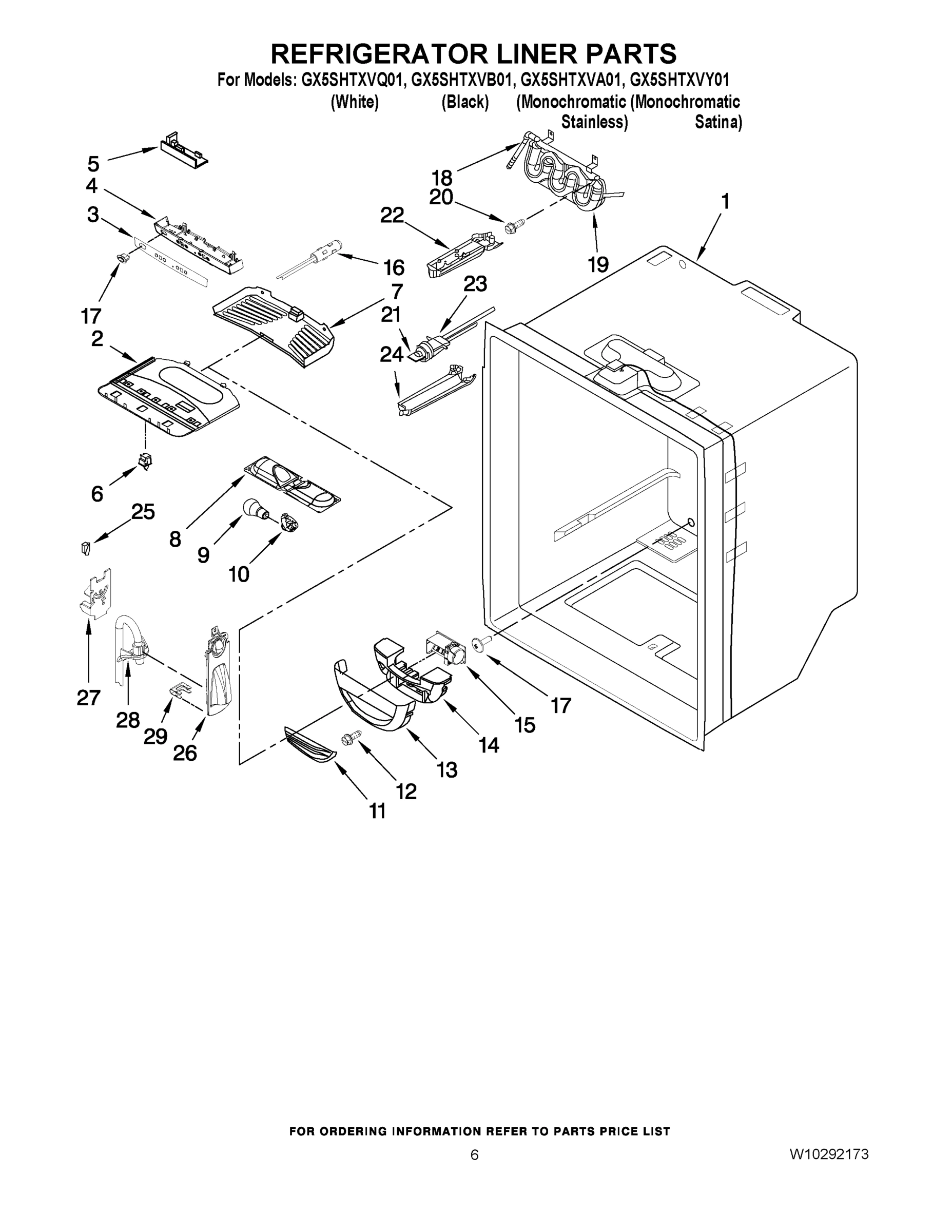 04 - REFRIGERATOR LINER PARTS