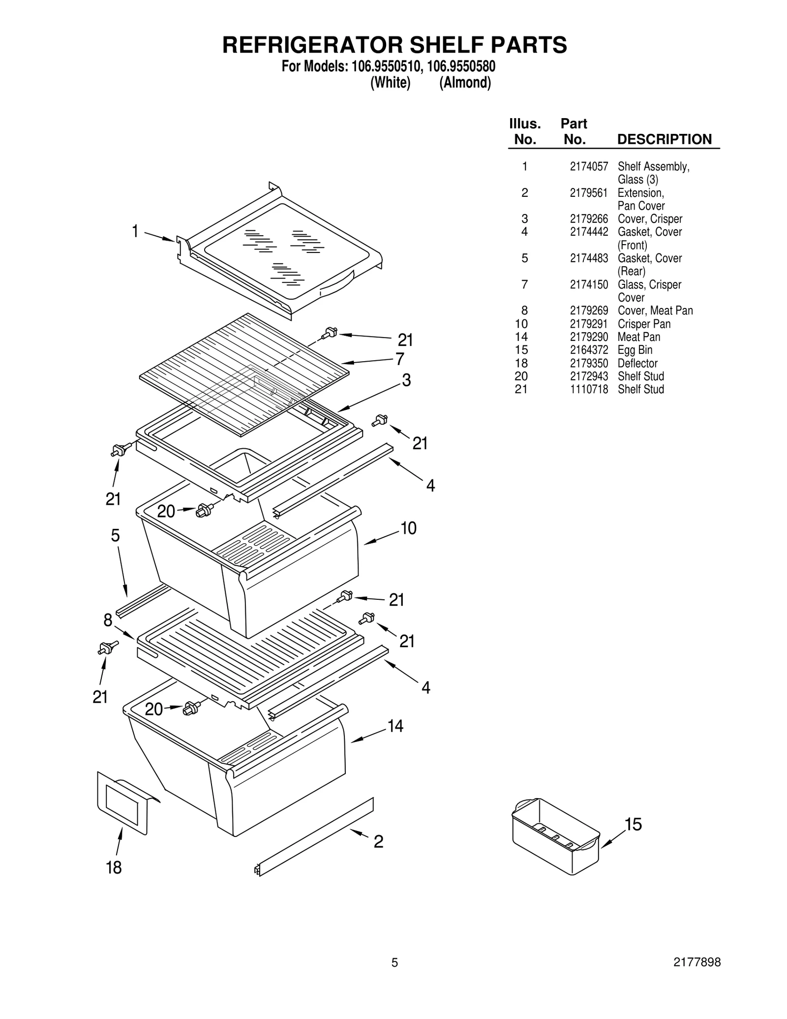 REFRIGERATOR SHELF PARTS