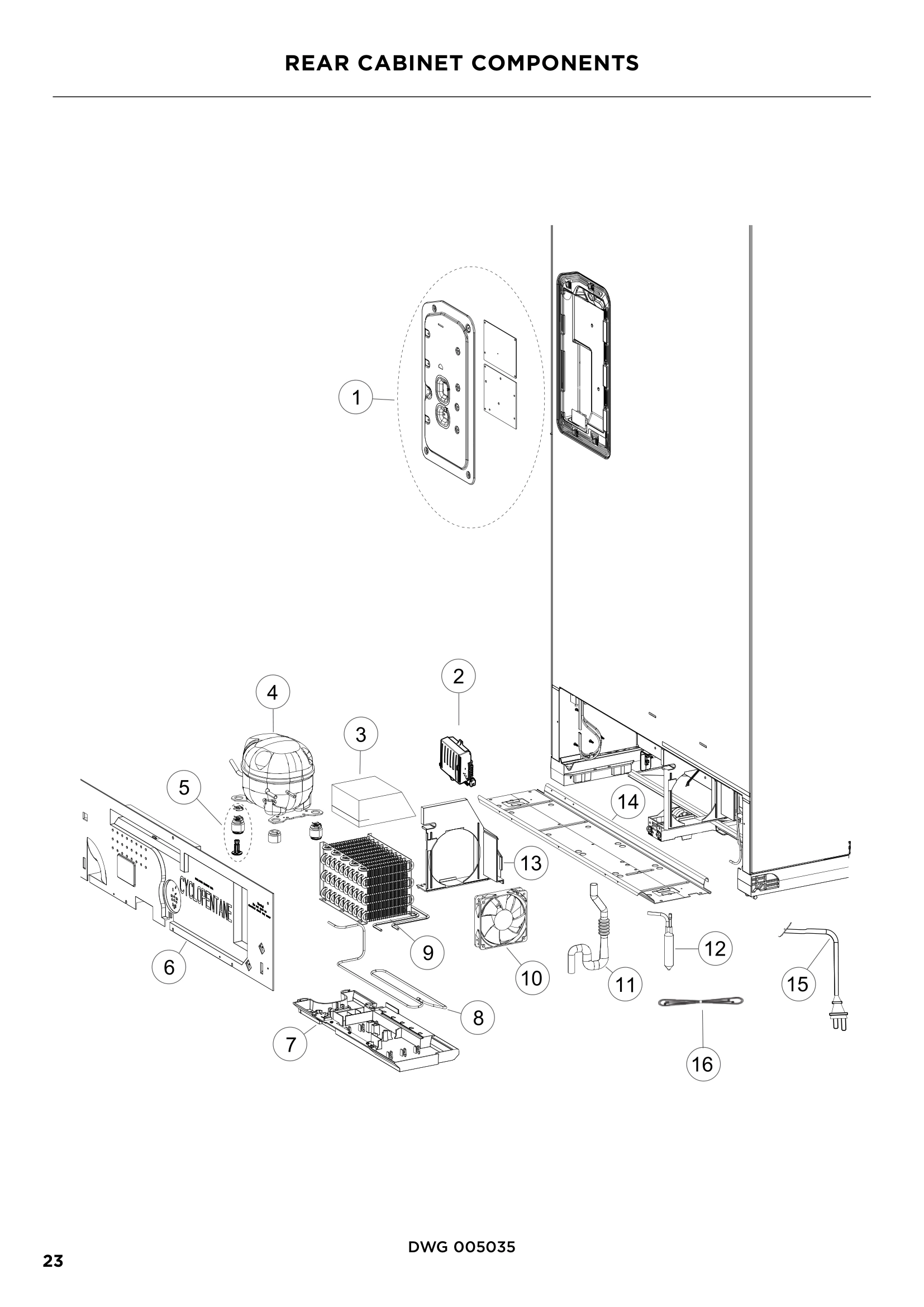REAR CABINET COMPONENTS