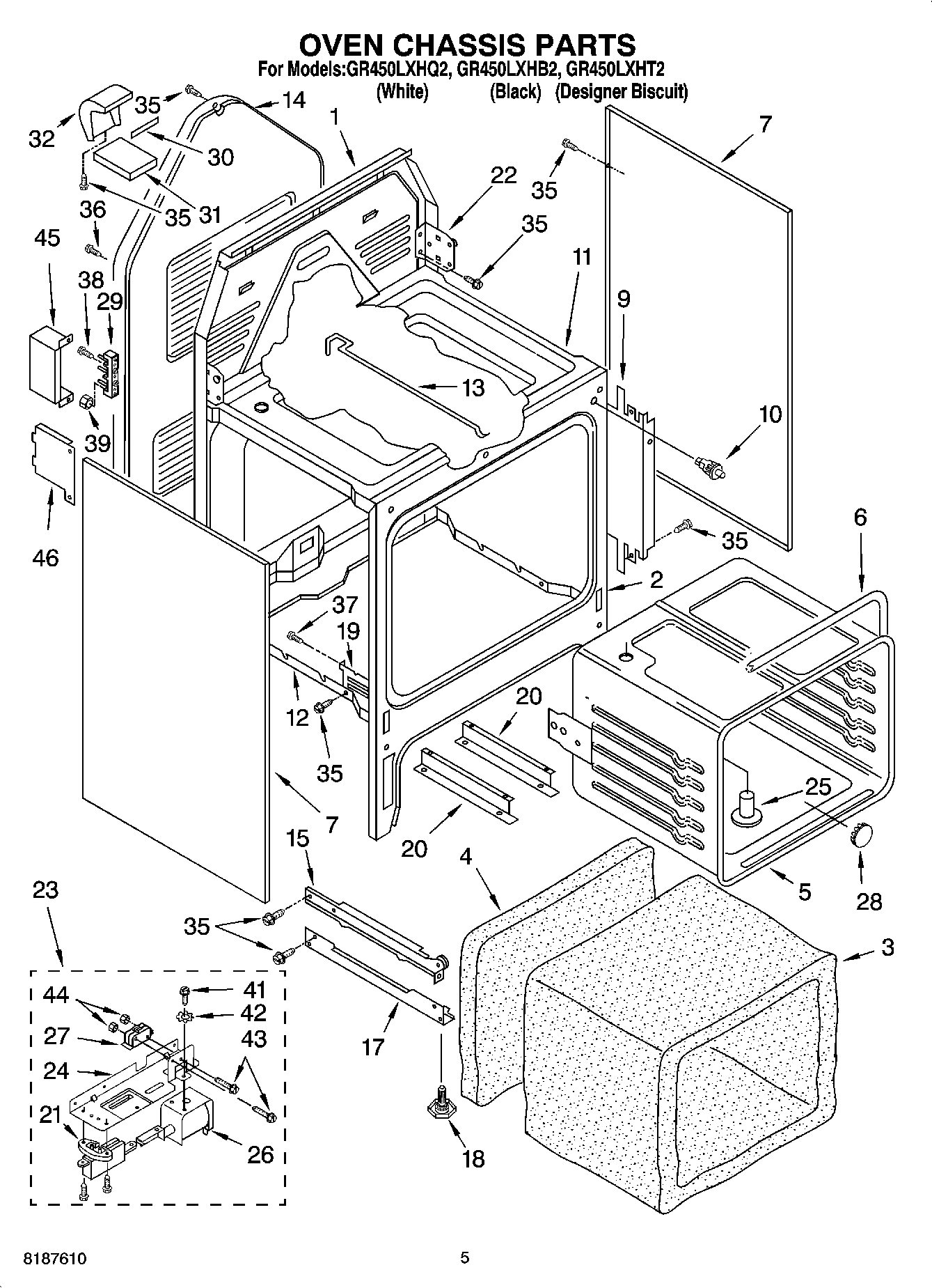 04 - OVEN CHASSIS PARTS