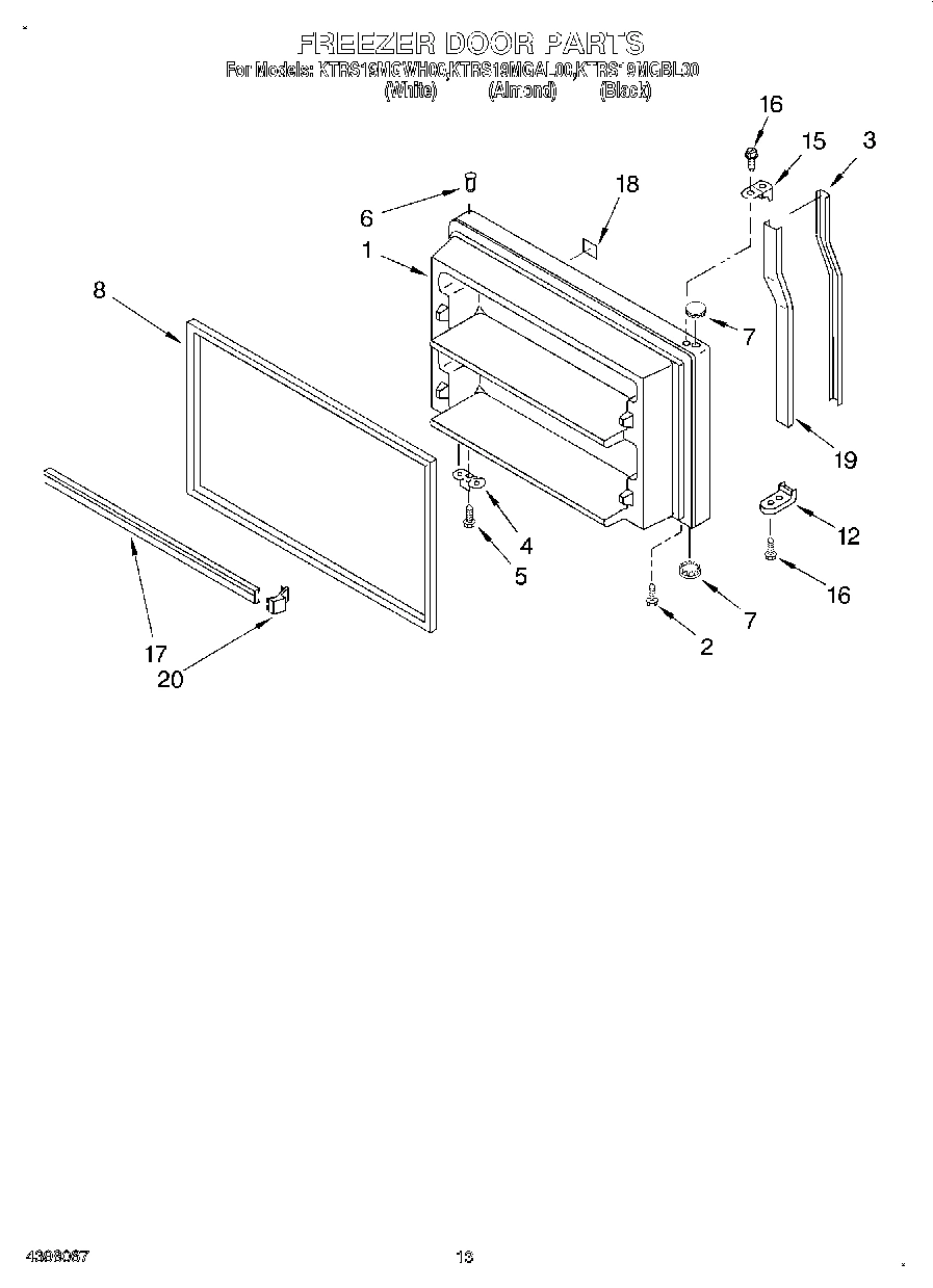 07 - FREEZER DOOR, LIT/OPTIONAL