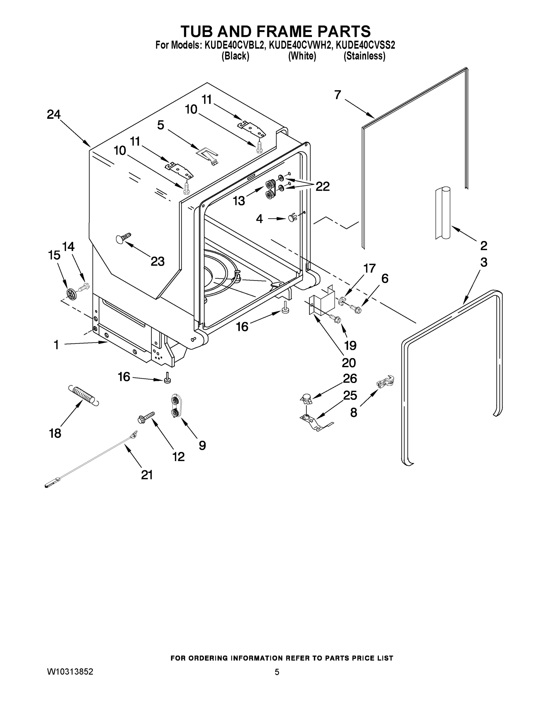 05 - TUB AND FRAME PARTS