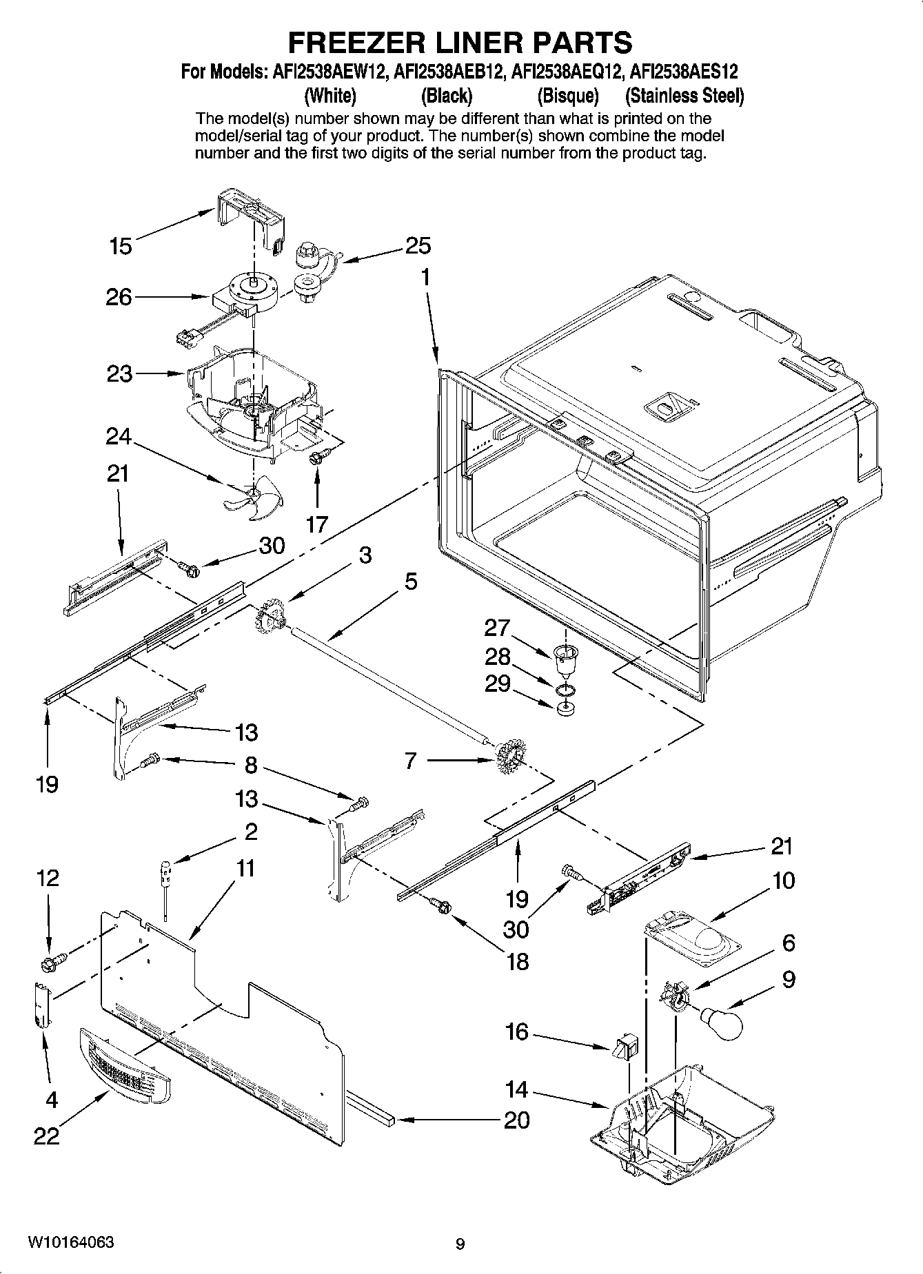 05 - FREEZER LINER PARTS