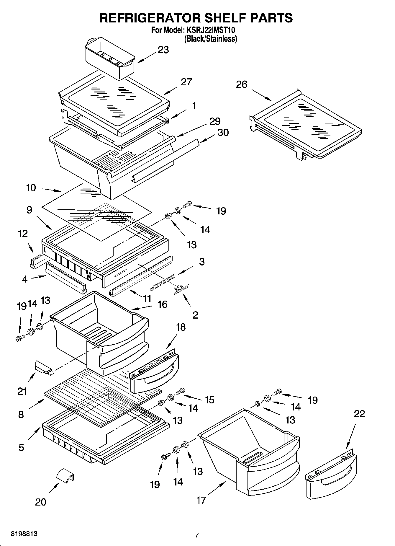 05 - REFRIGERATOR SHELF PARTS