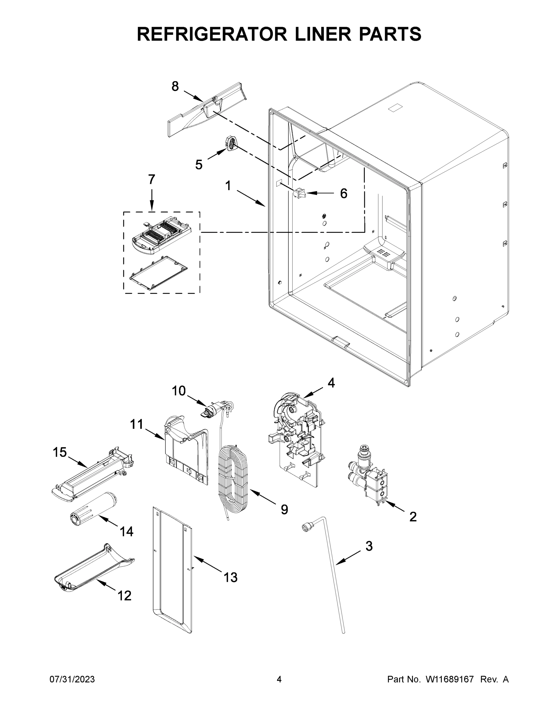 03 - REFRIGERATOR LINER PARTS