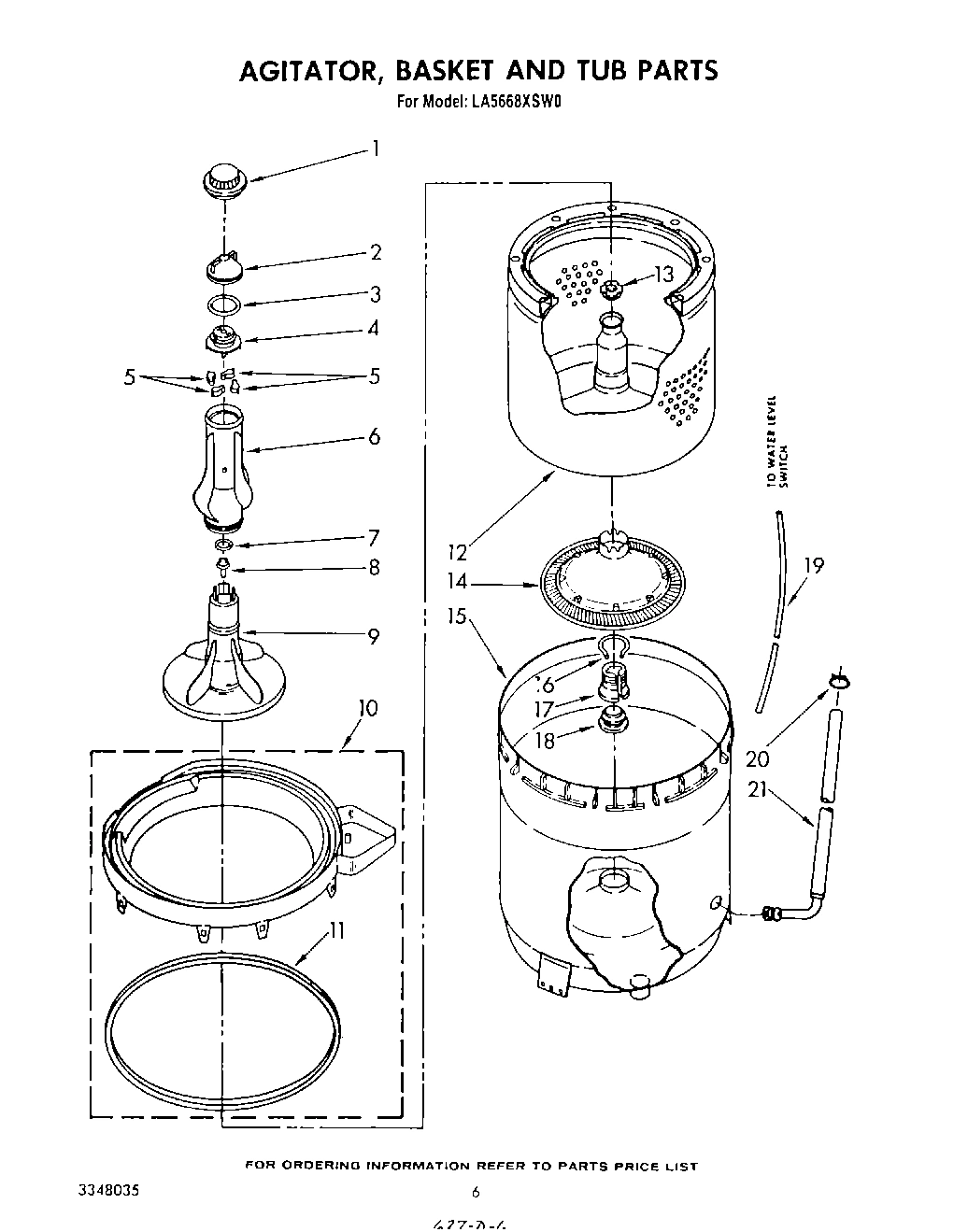 04 - AGITATOR, BASKET AND TUB