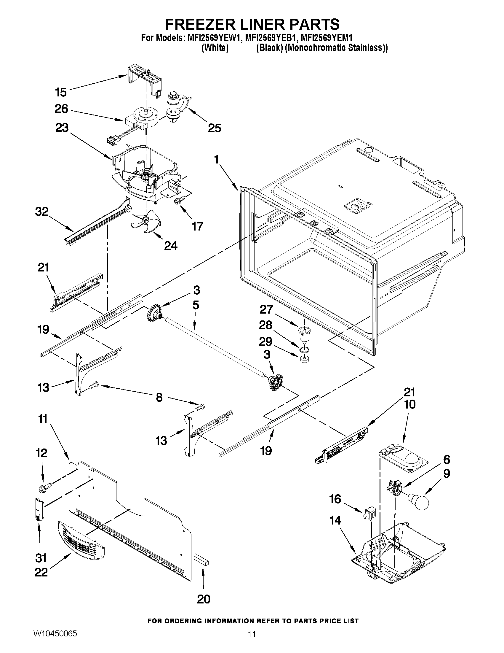 06 - FREEZER LINER PARTS