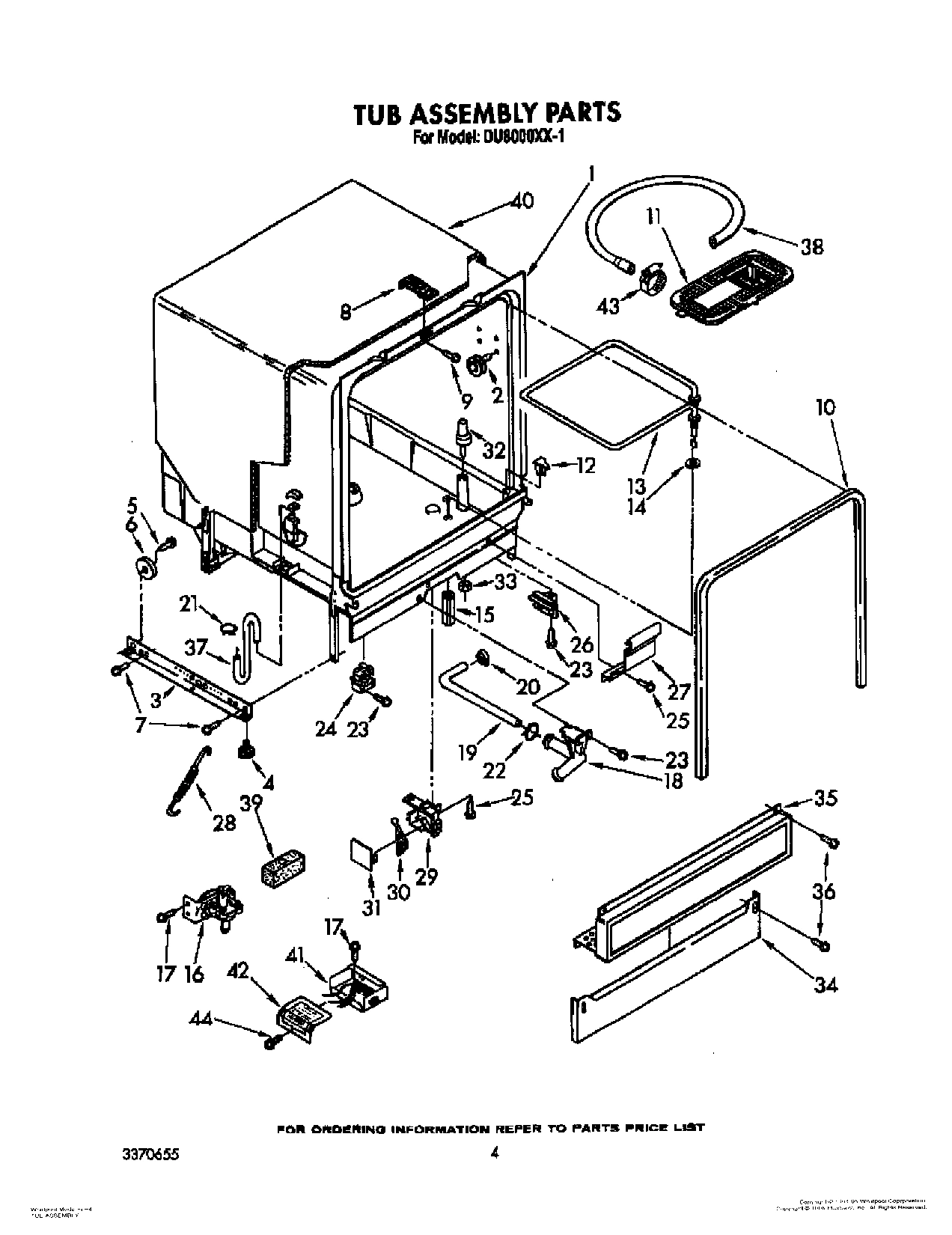 04 - TUB ASSEMBLY, LIT/OPTIONAL