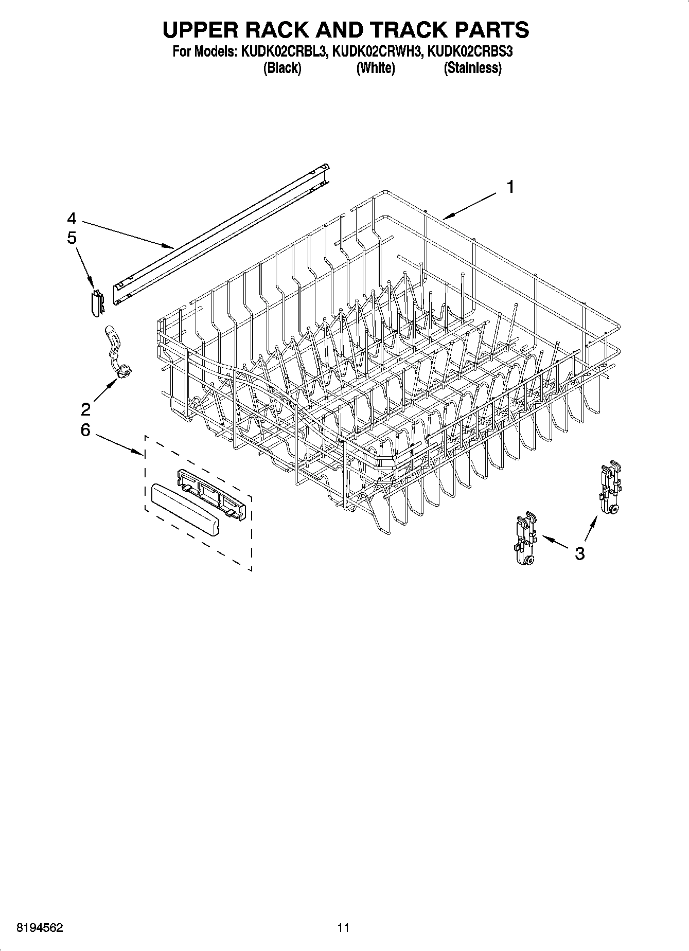 09 - UPPER RACK AND TRACK PARTS