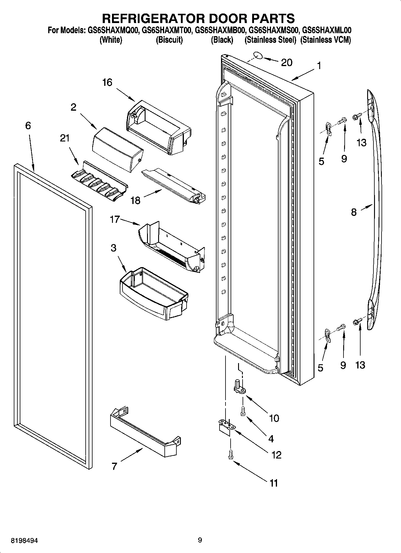 06 - REFRIGERATOR DOOR PARTS