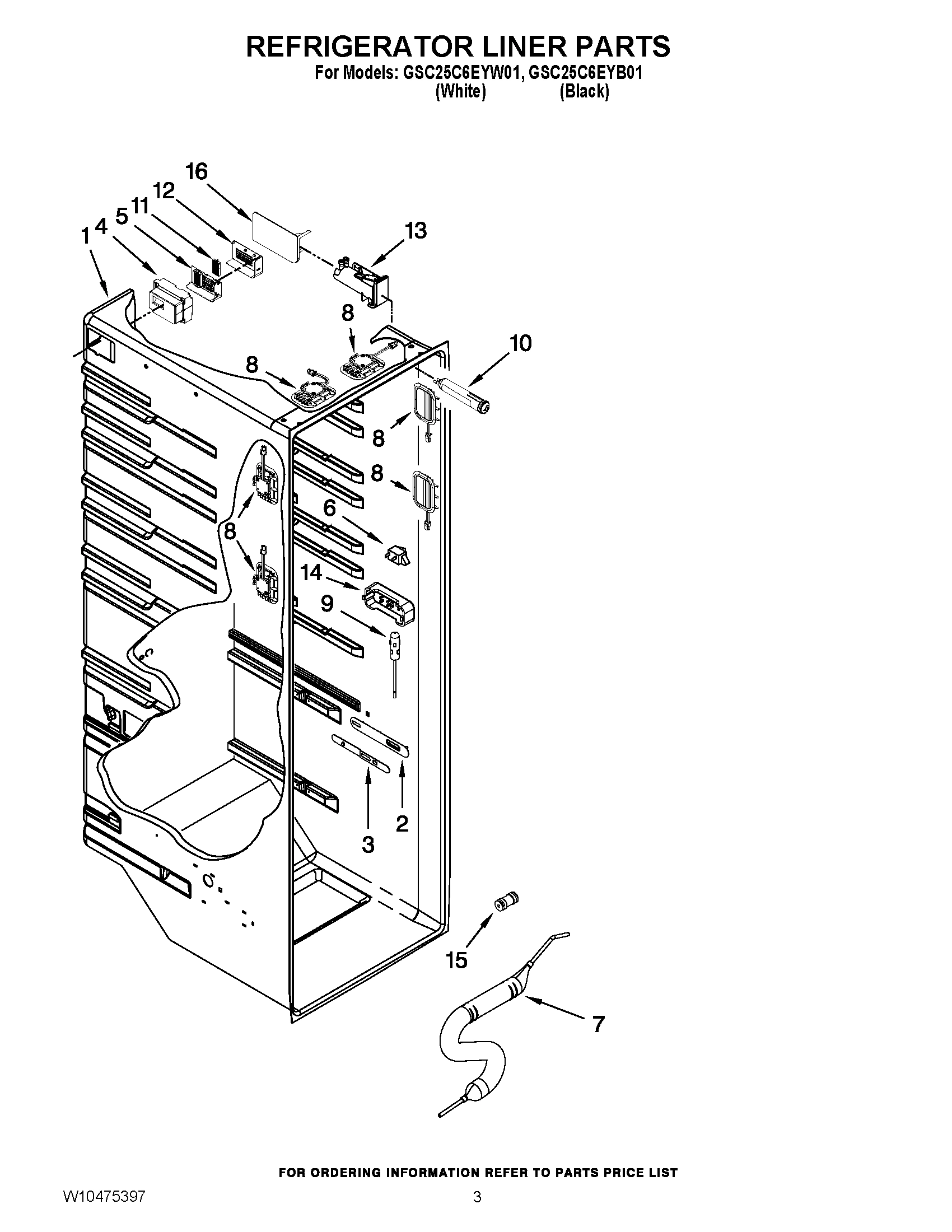 02 - REFRIGERATOR LINER PARTS