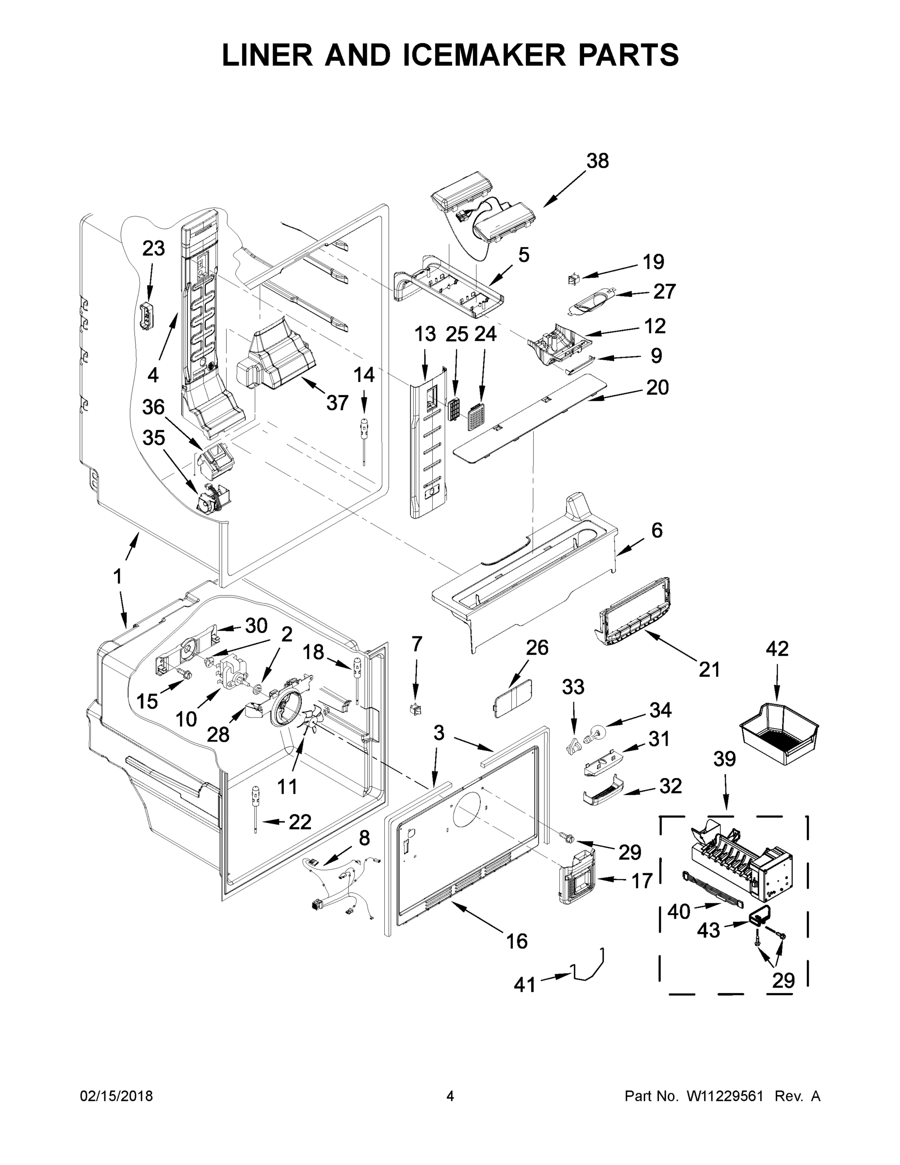 03 - LINER AND ICEMAKER PARTS