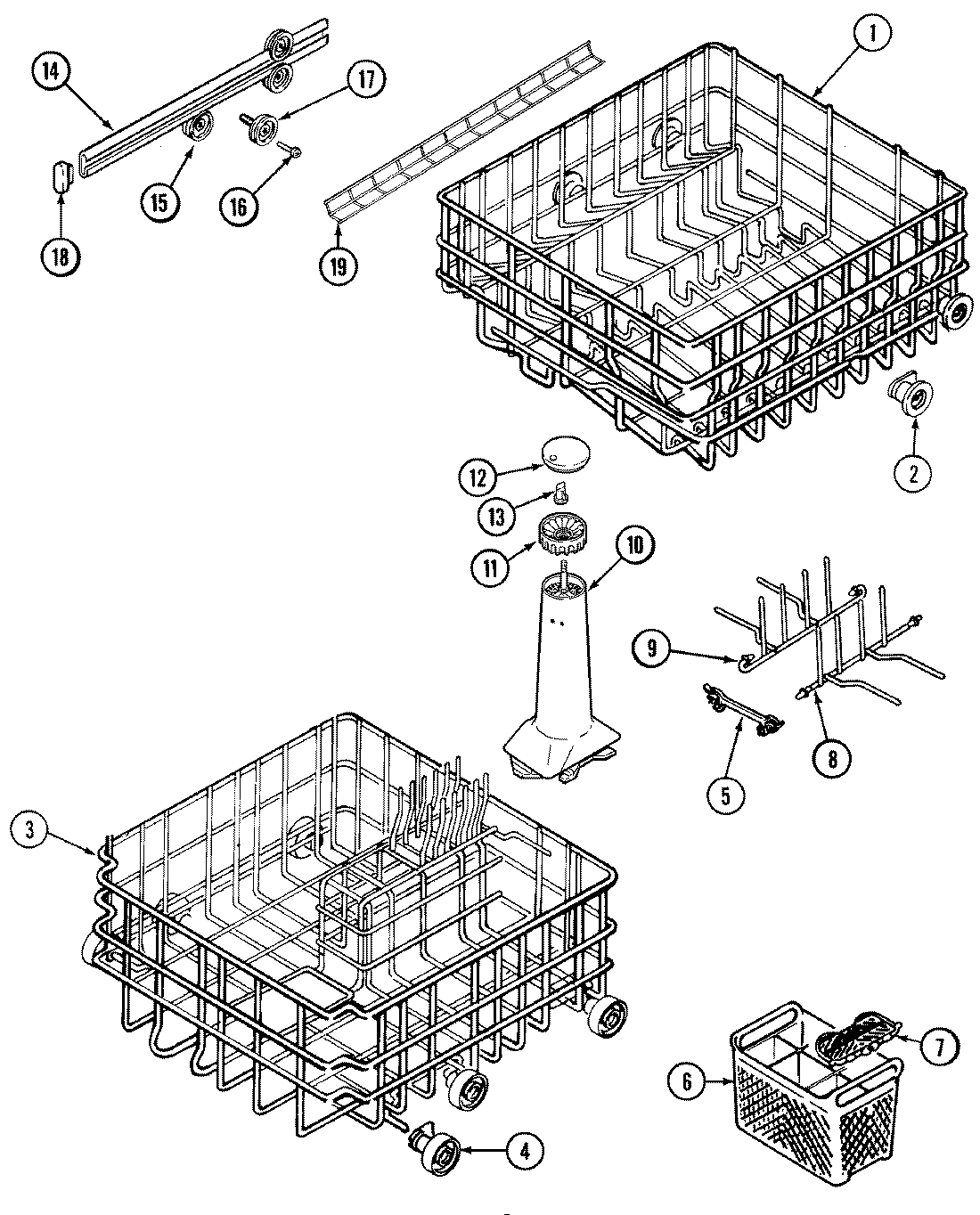 06 - TRACK & RACK ASSEMBLY (DWU7402AAM)