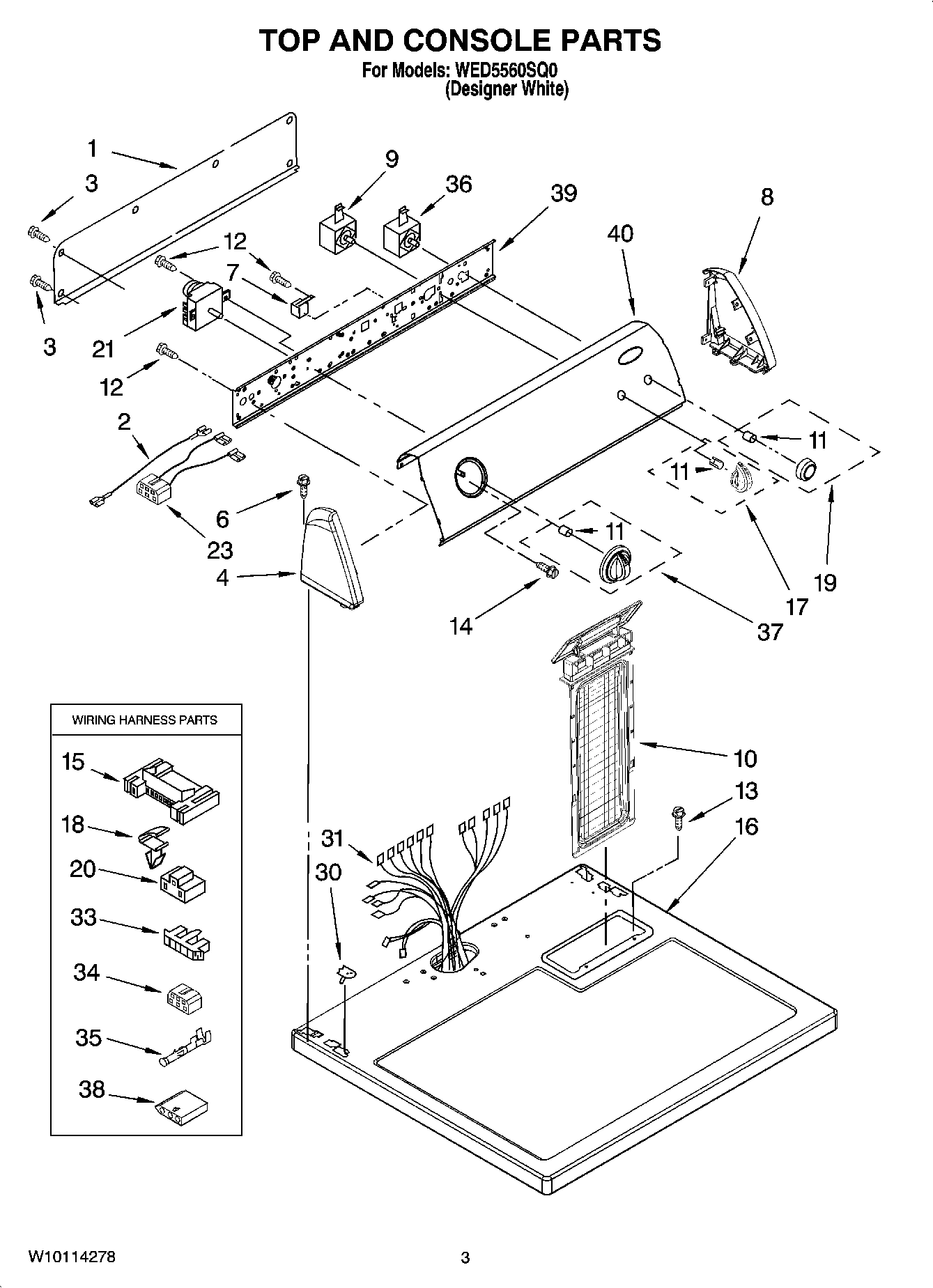 02 - TOP AND CONSOLE PARTS