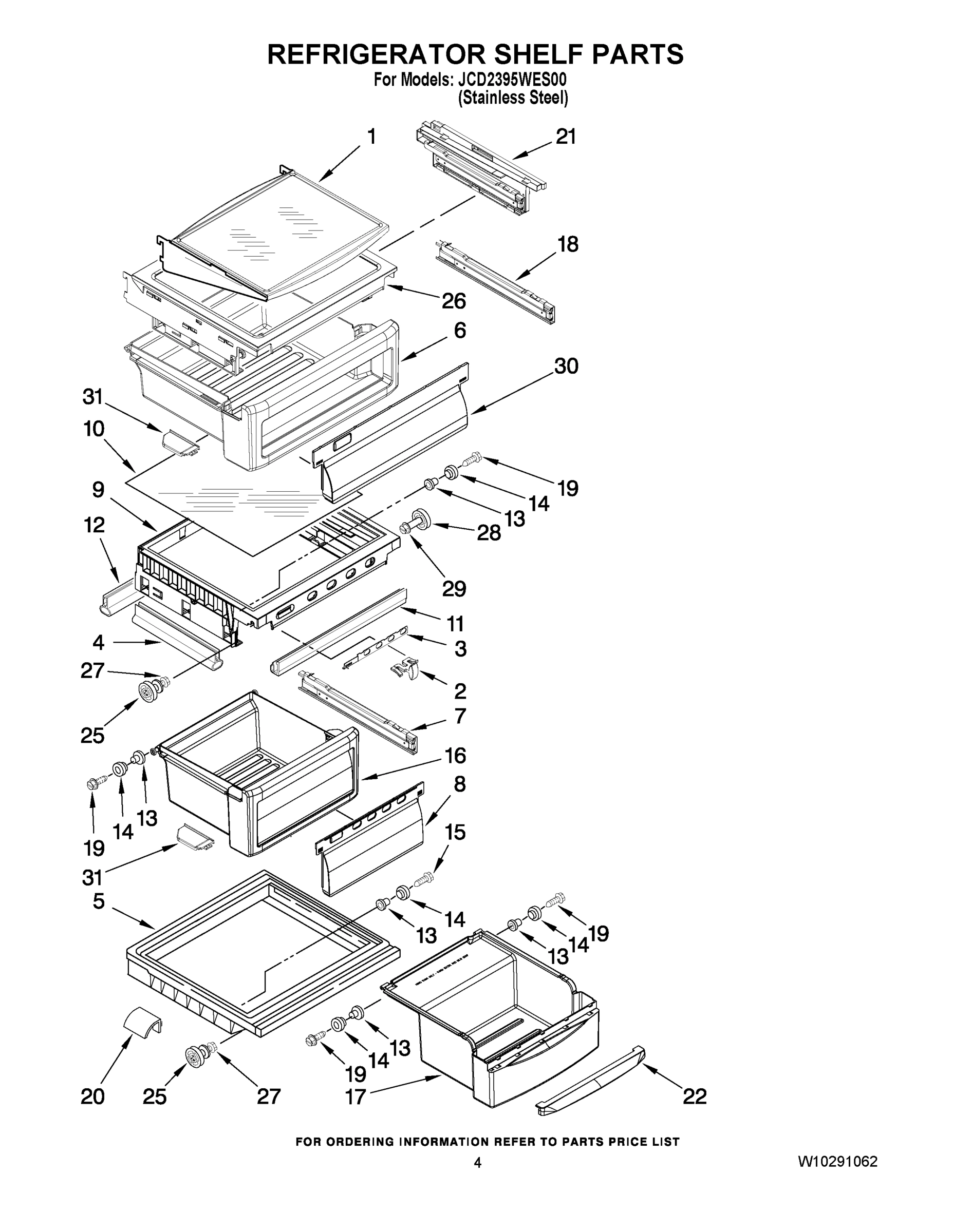 03 - REFRIGERATOR SHELF PARTS