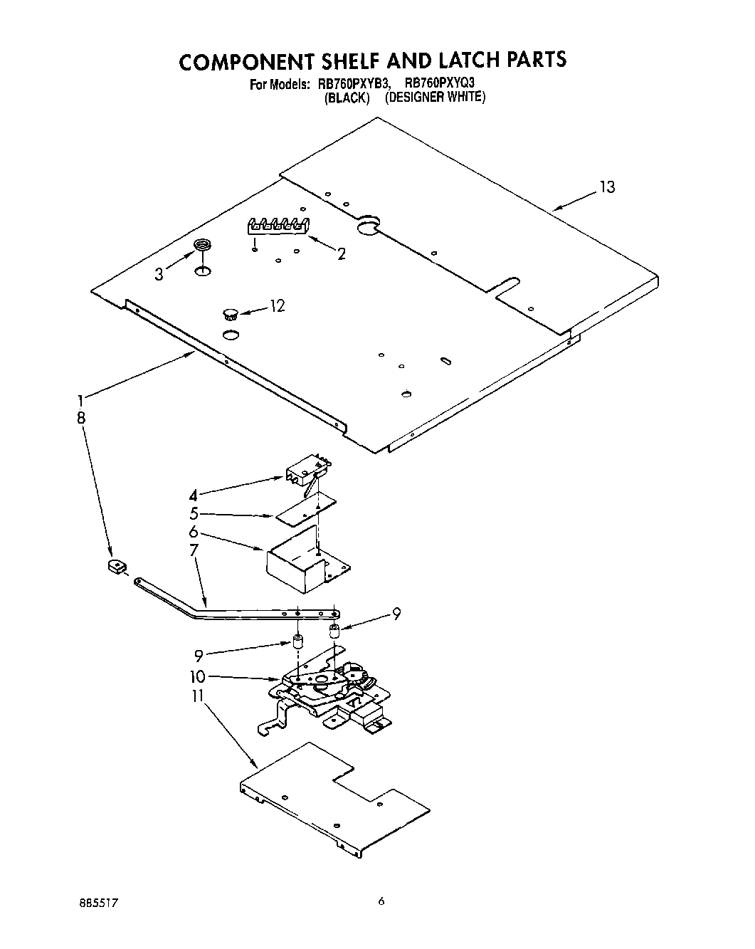 05 - COMPONENT SHELF AND LATCH