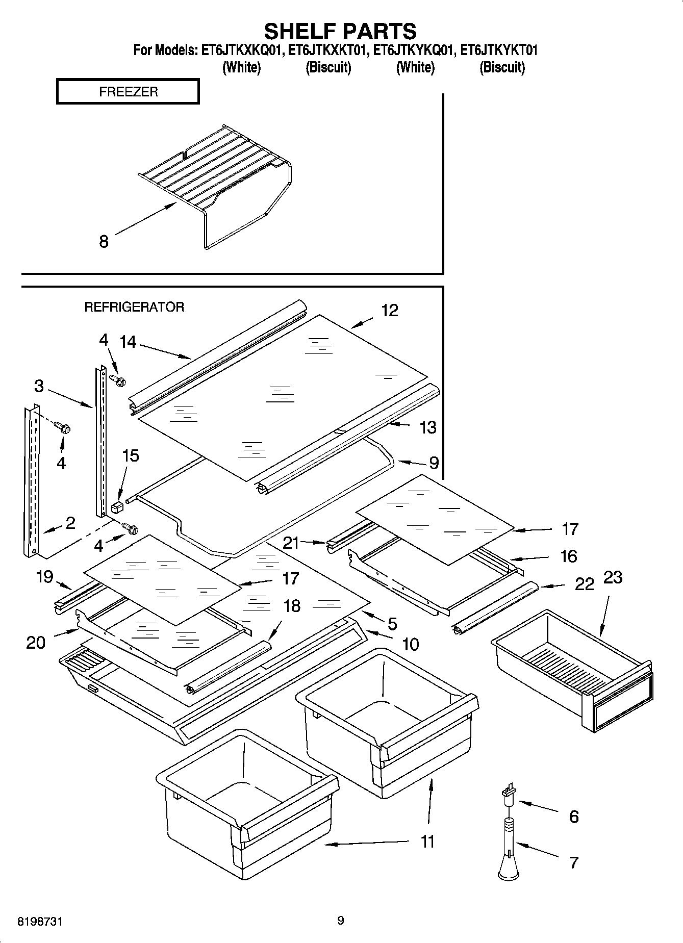 05 - SHELF PARTS, OPTIONAL PARTS
