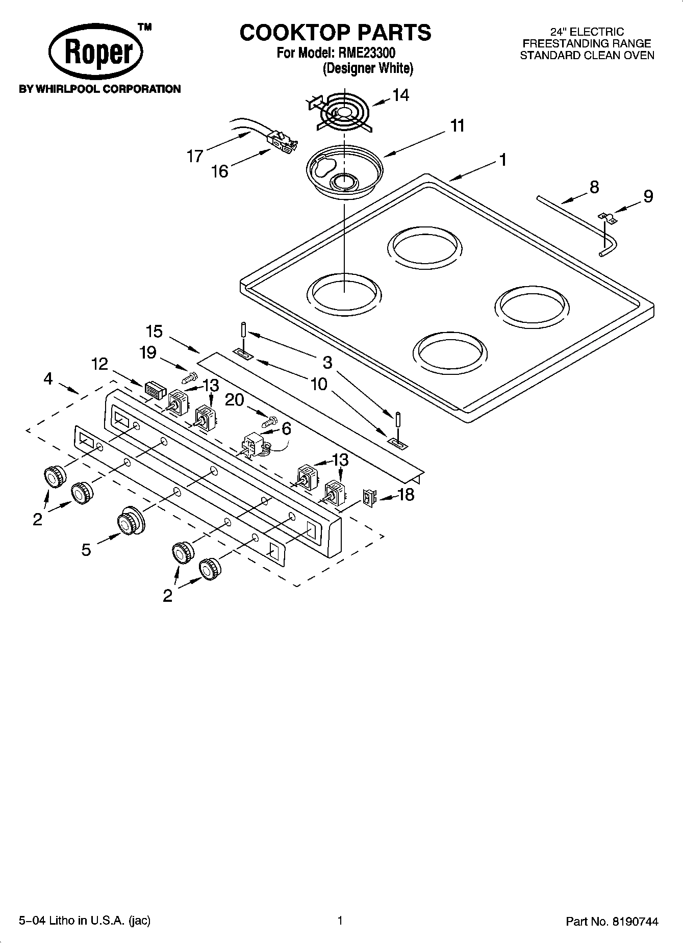 01 - COOKTOP PARTS