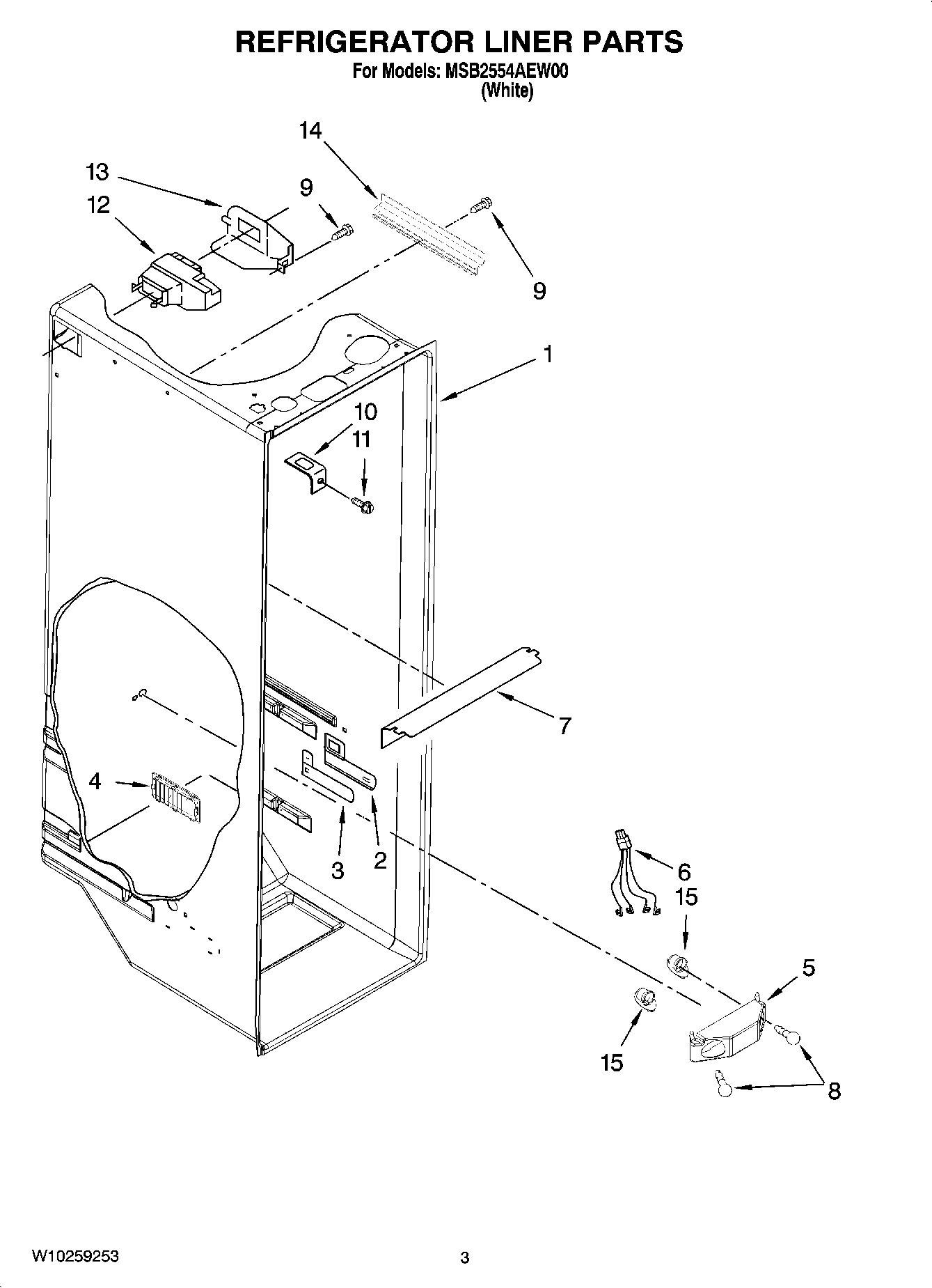 02 - REFRIGERATOR LINER PARTS