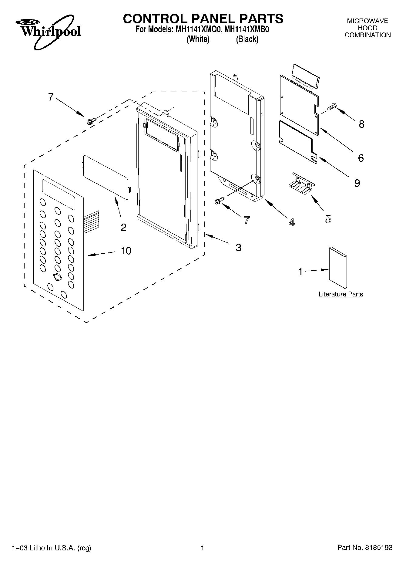 01 - CONTROL PANEL PARTS