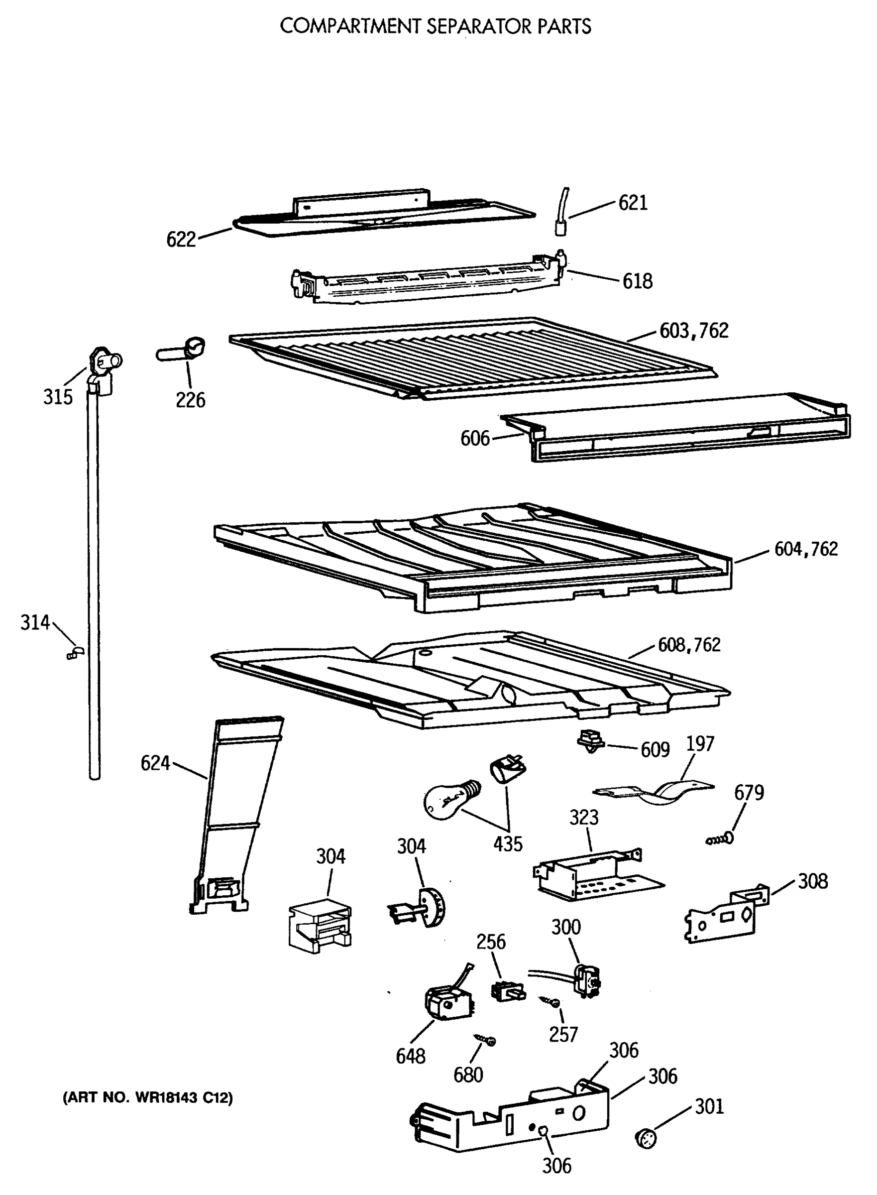 COMPARTMENT SEPARATOR PARTS