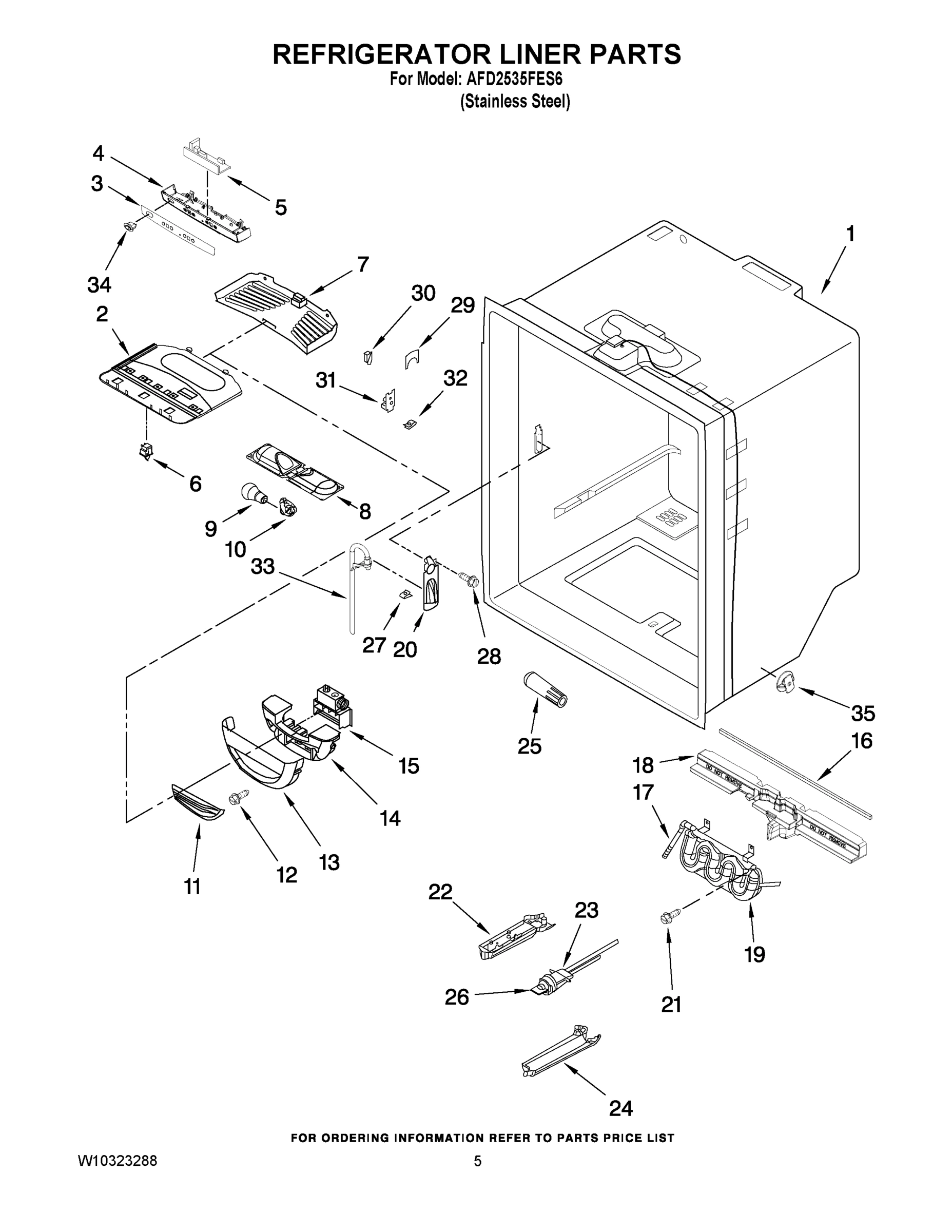 03 - REFRIGERATOR LINER PARTS
