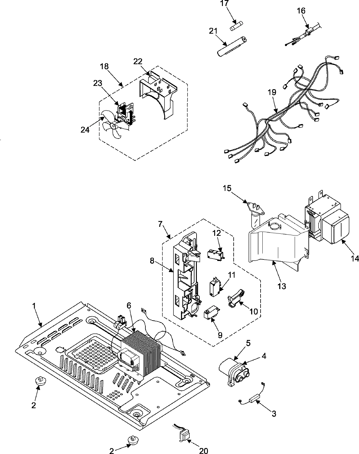 03 - INTERNAL CONTROL/LATCH ASSY/BASE