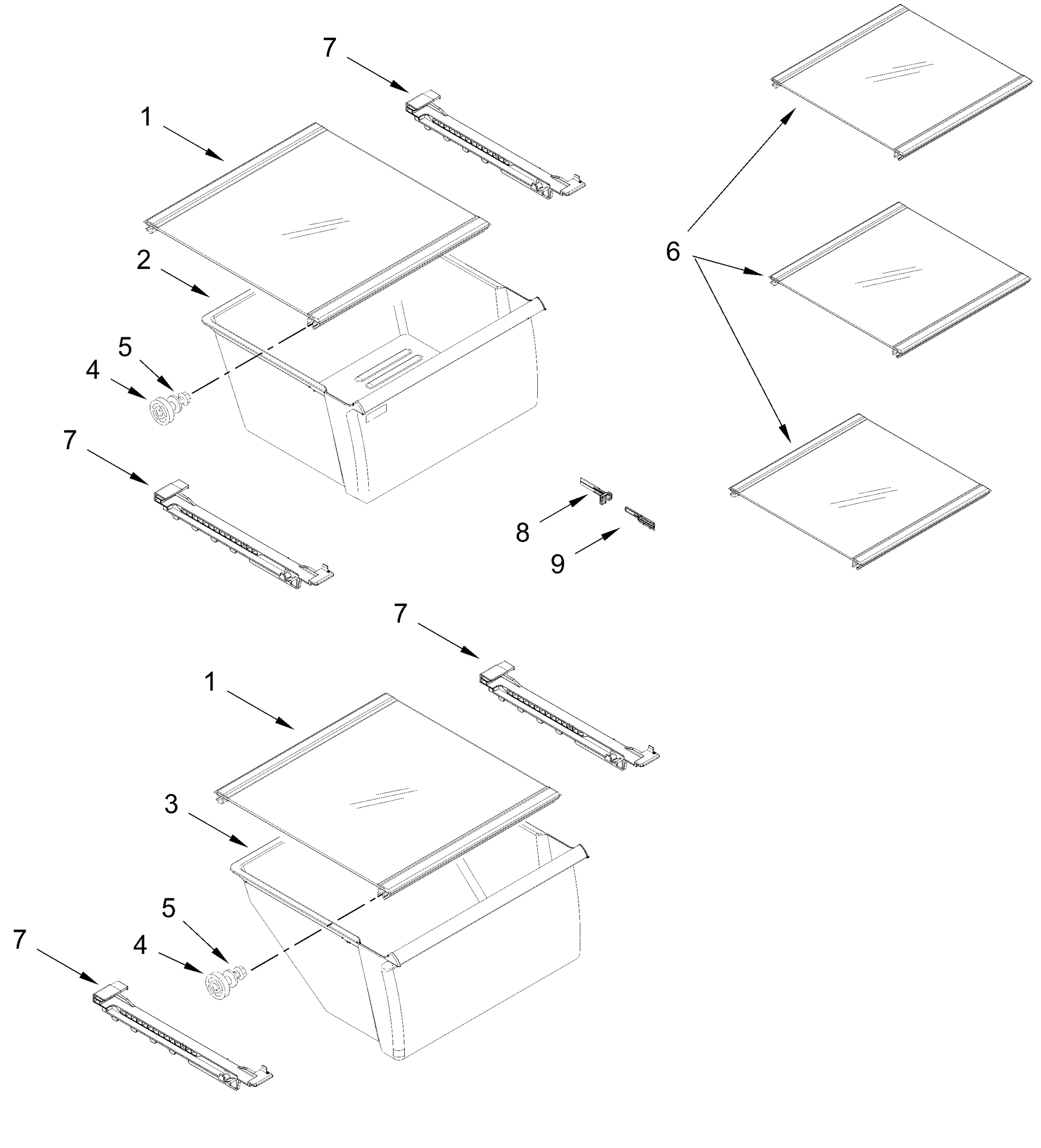 REFRIGERATOR SHELF PARTS