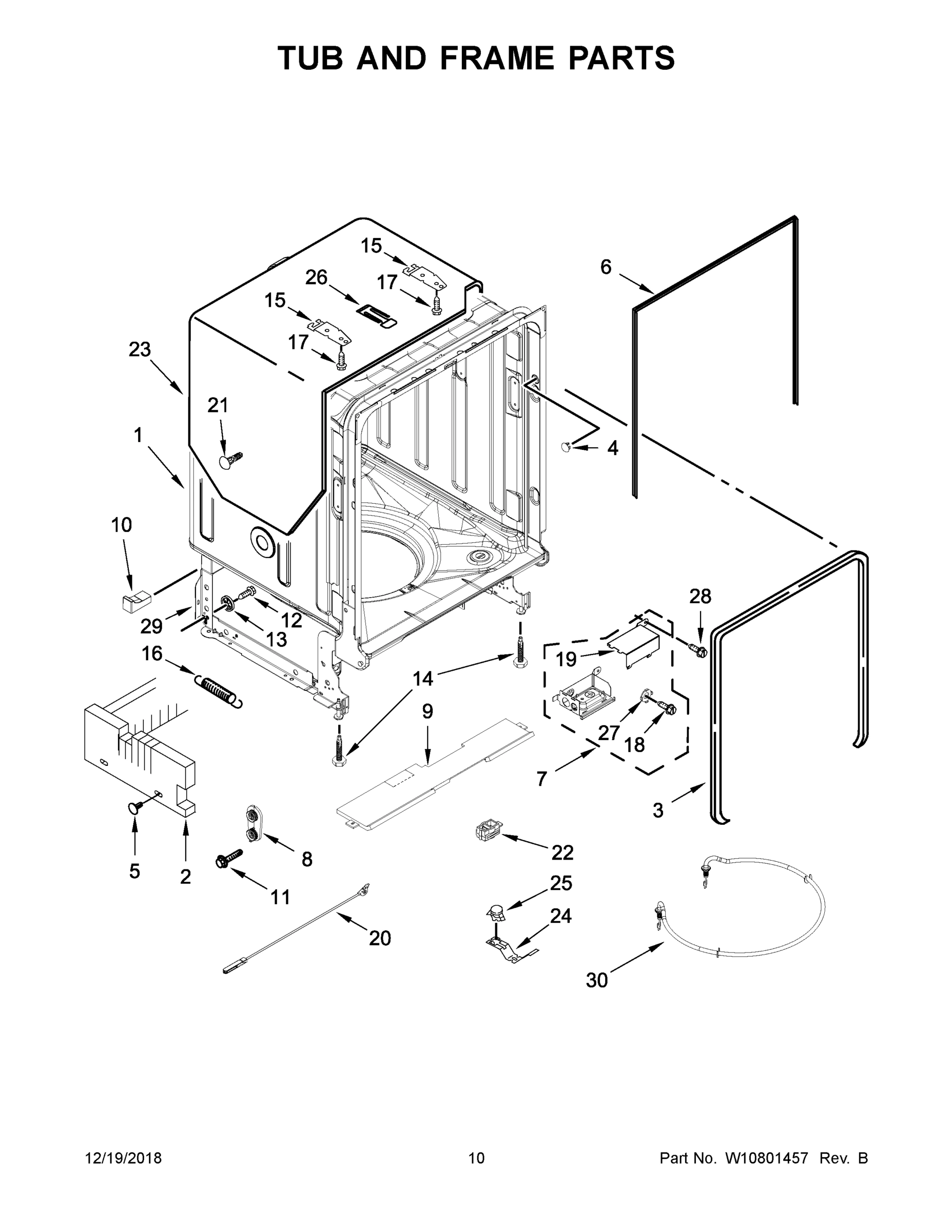 06 - TUB AND FRAME PARTS