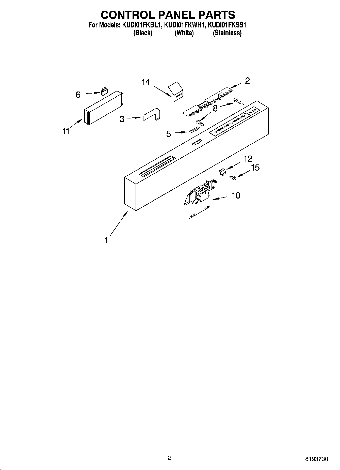 02 - CONTROL PANEL PARTS