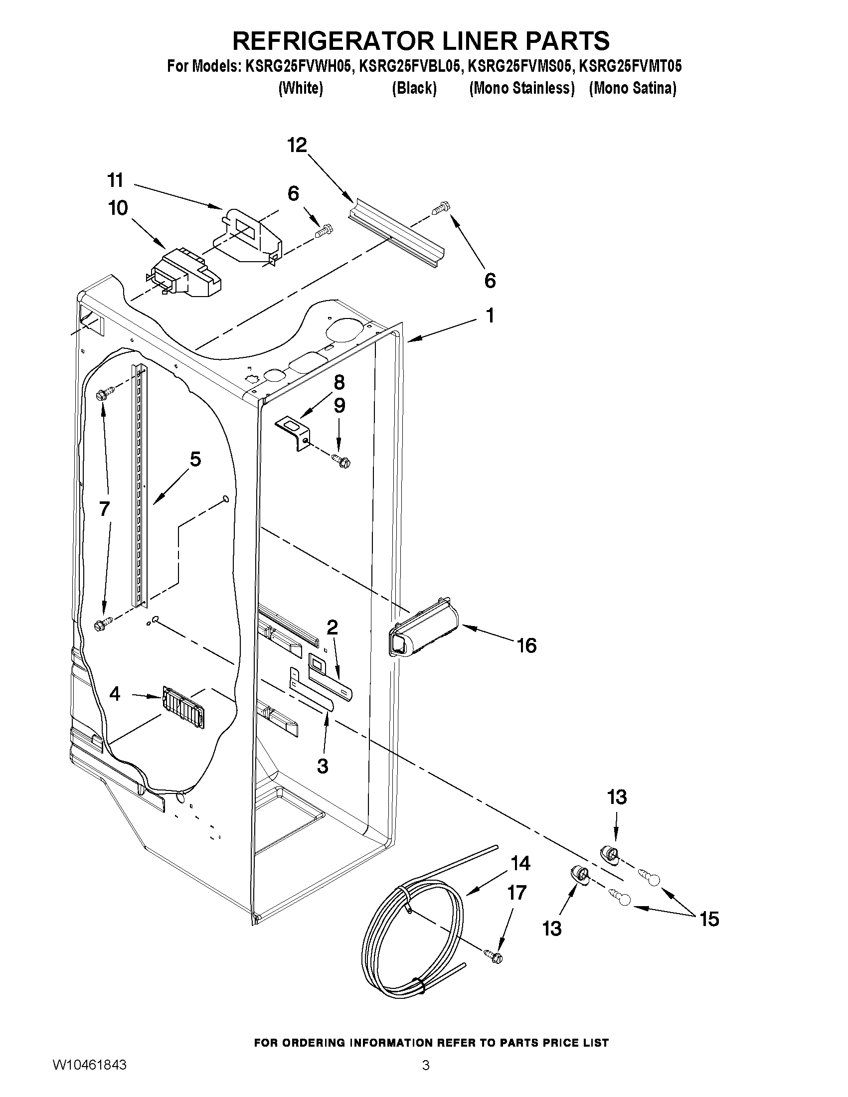 02 - REFRIGERATOR LINER PARTS