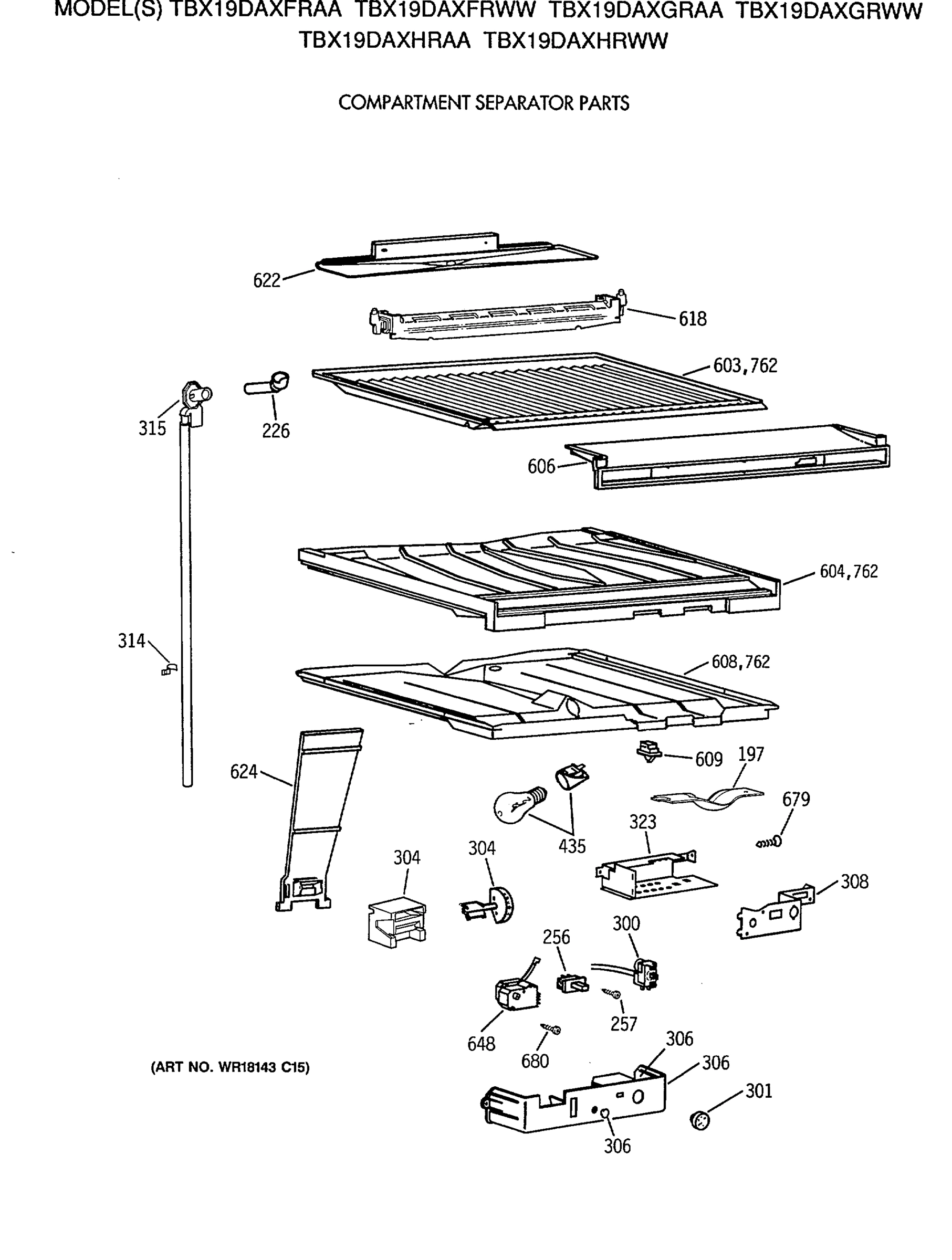 COMPARTMENT SEPARATOR PARTS