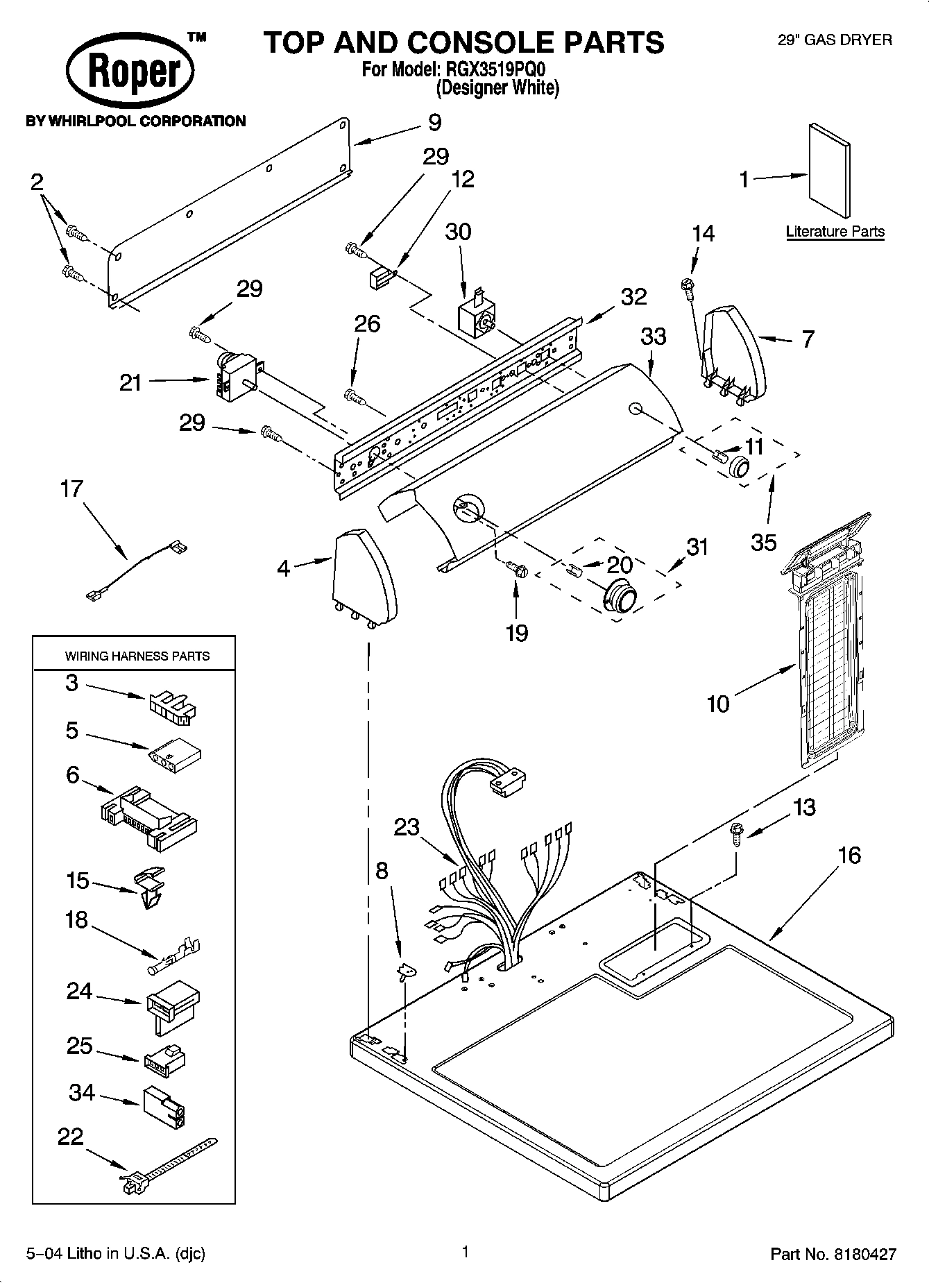 01 - TOP AND CONSOLE PARTS