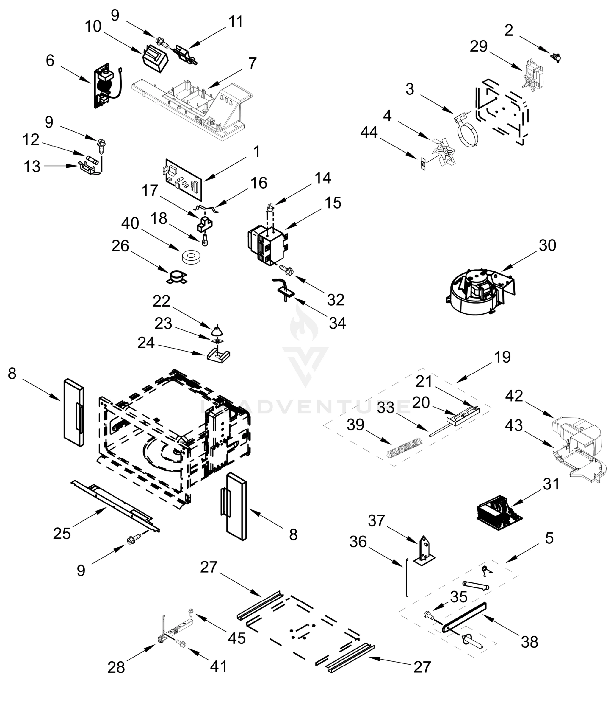 CABINET AND STIRRER PARTS