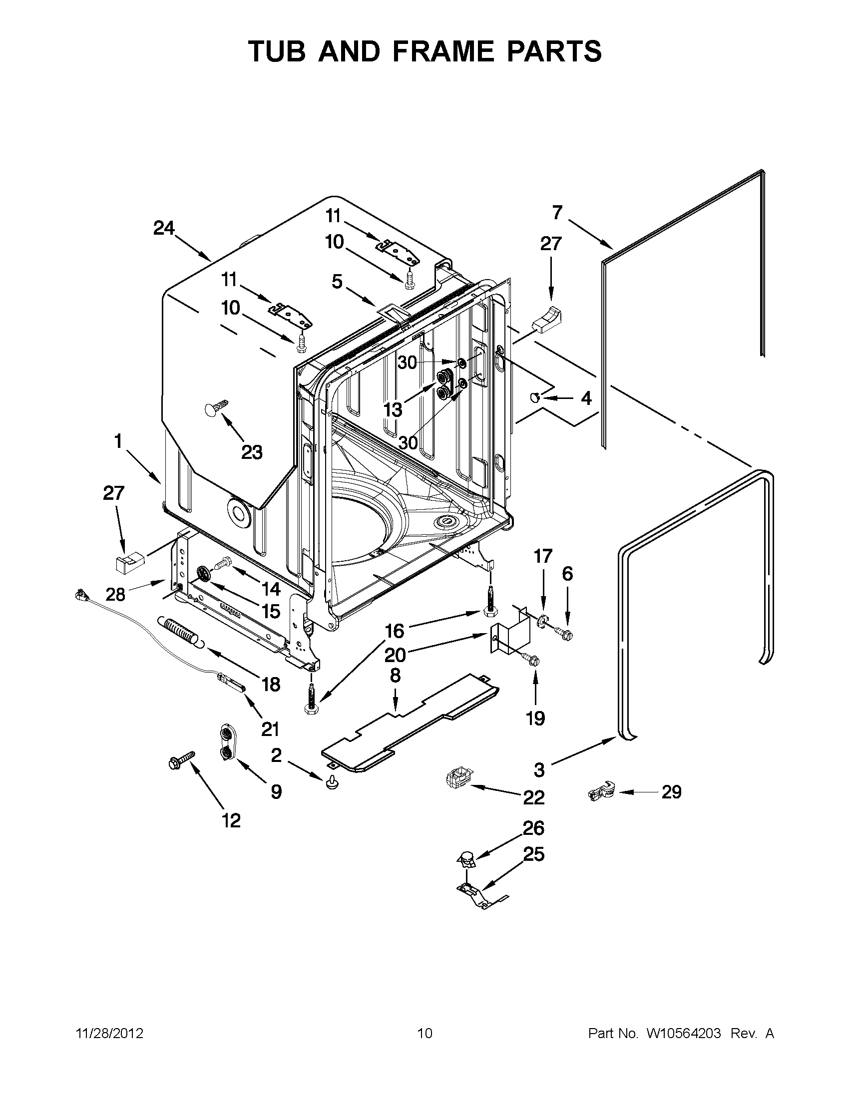 05 - TUB AND FRAME PARTS