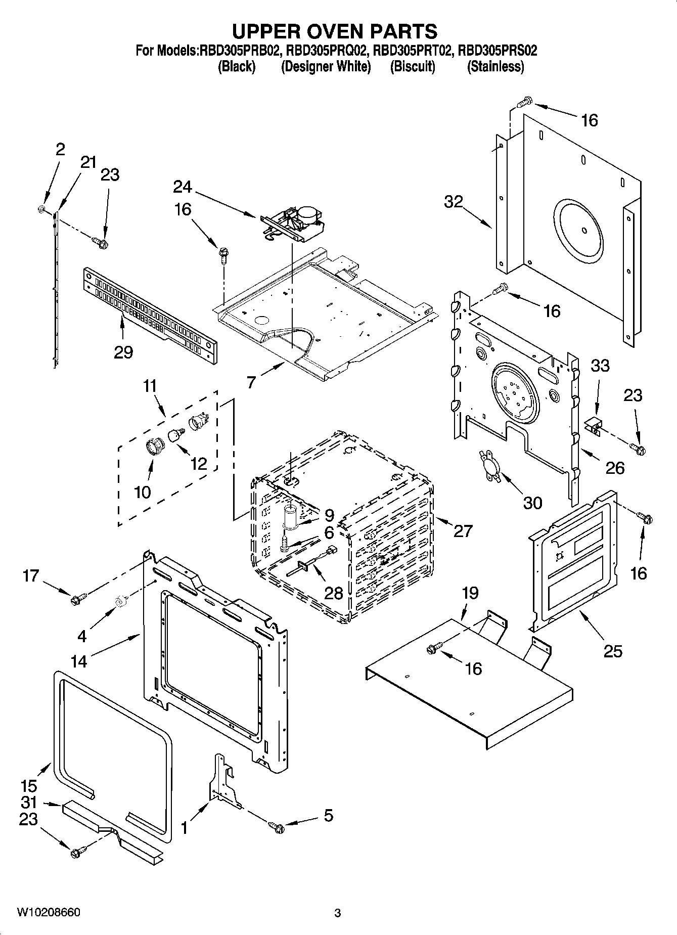 02 - UPPER OVEN PARTS