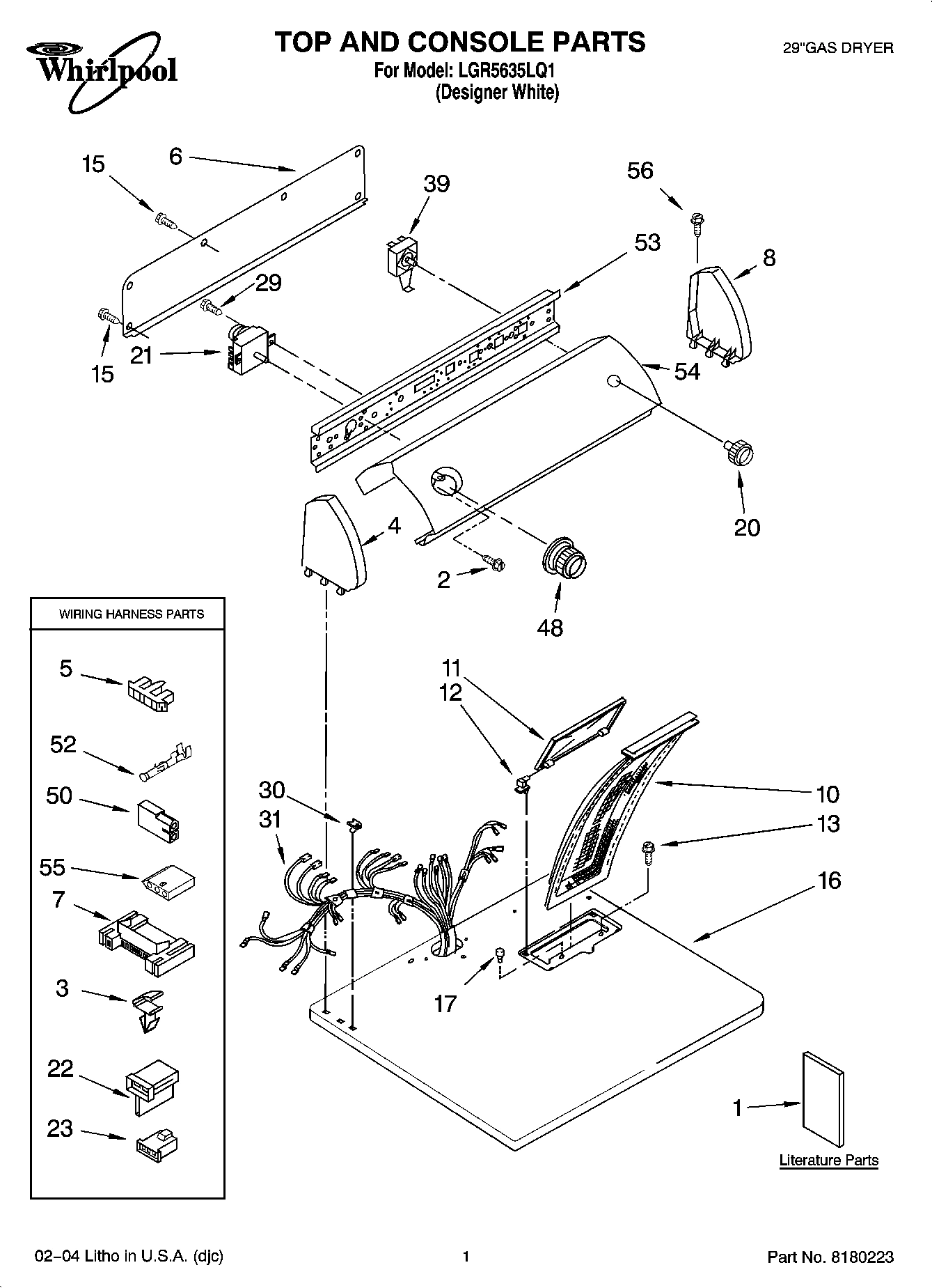 01 - TOP AND CONSOLE PARTS